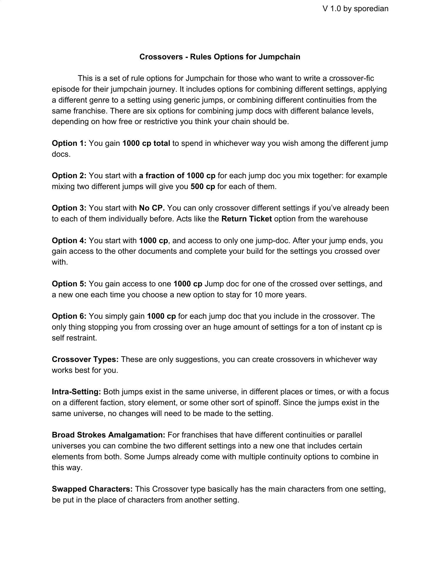 Featured image of post Jumpchain Stories Jumpchain is a type of choose your own adventure cyoa game the purpose of the game is to enjoy a succession of adventures where you can be a character in your favorite stories change the