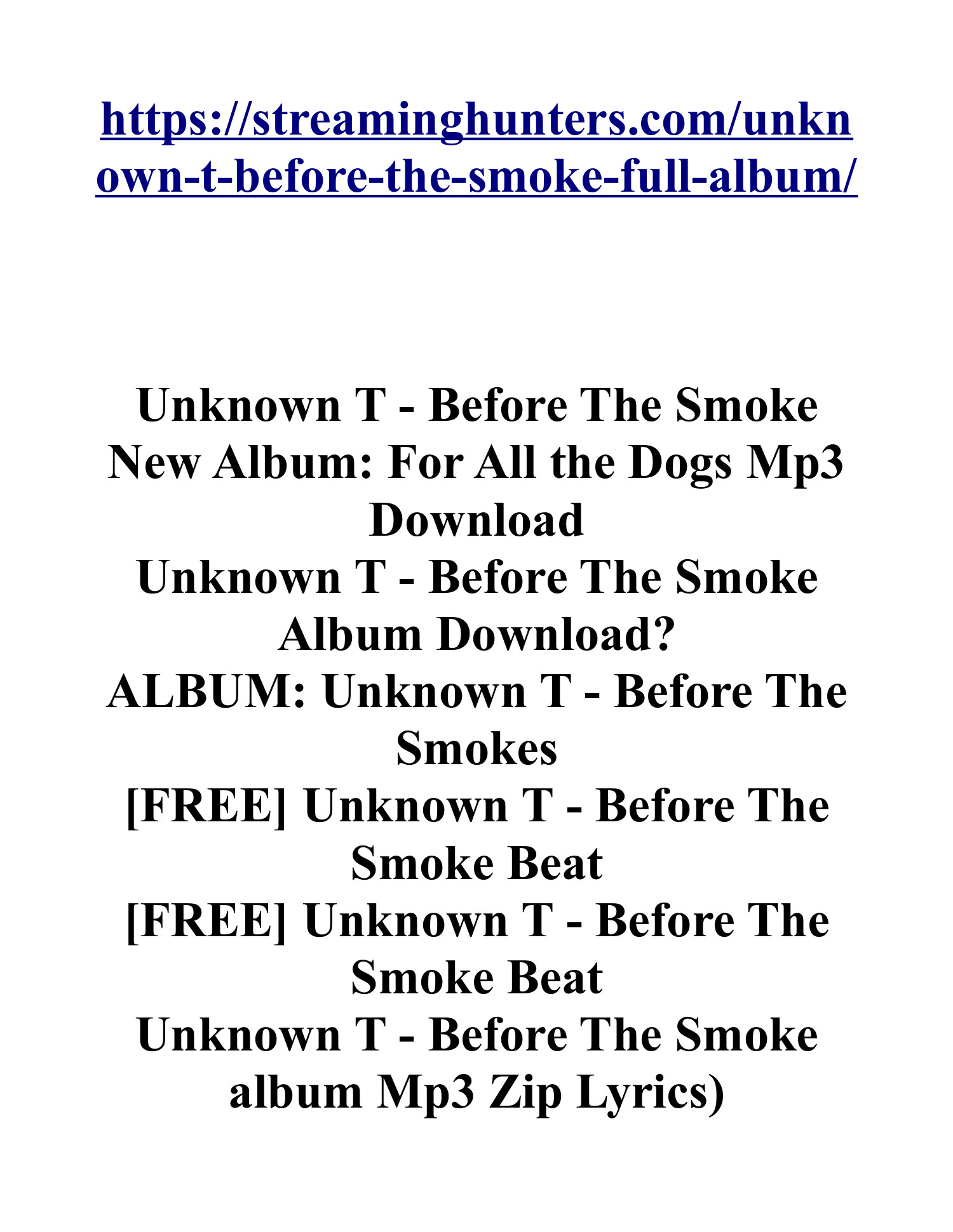 SmokeMontana - The Chosen One MP3 Download & Lyrics