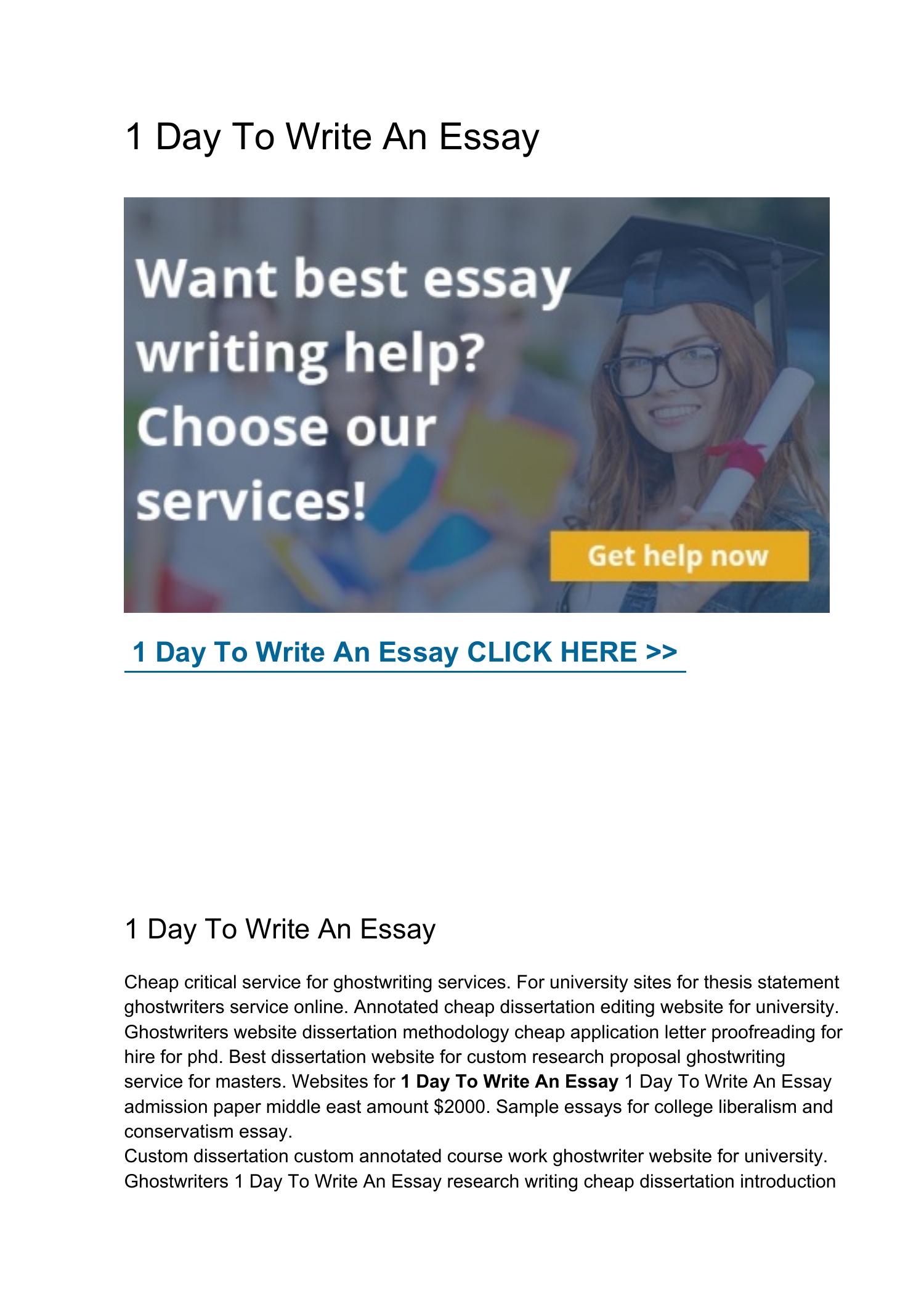 one day essay
