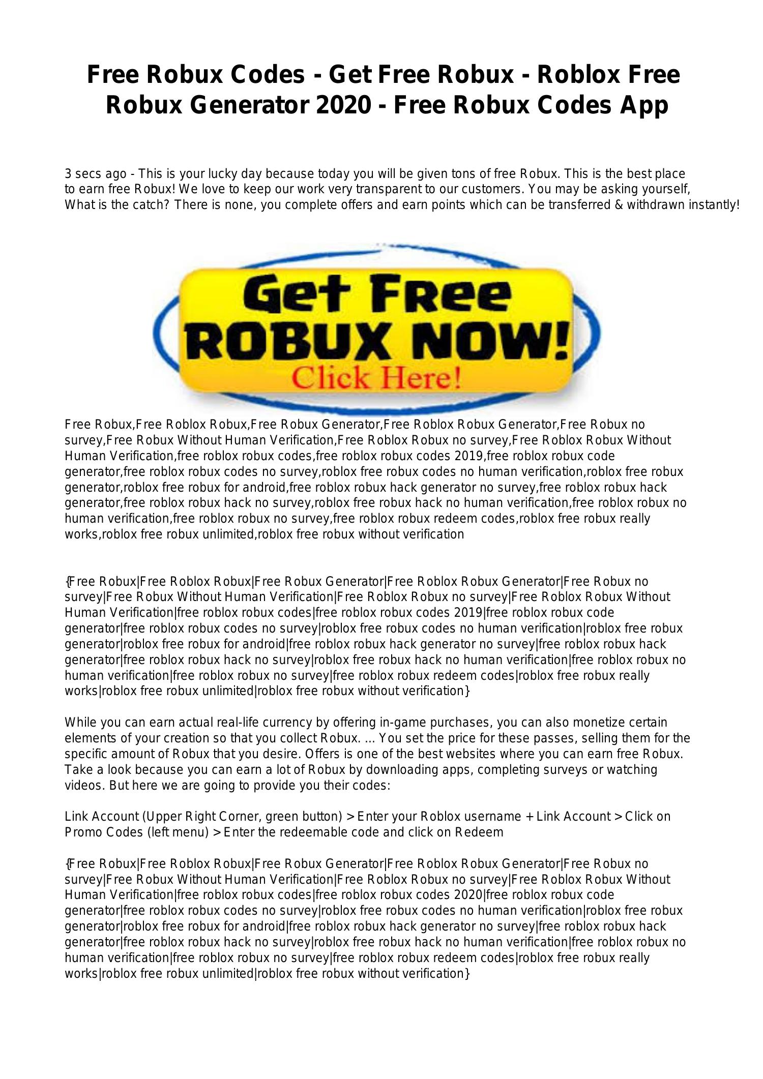 Free Robux Codes Get Free Robux Roblox Free Robux Generator