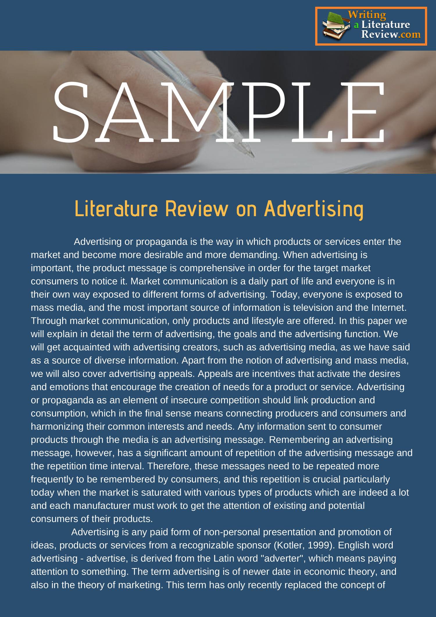 literature review on online advertising