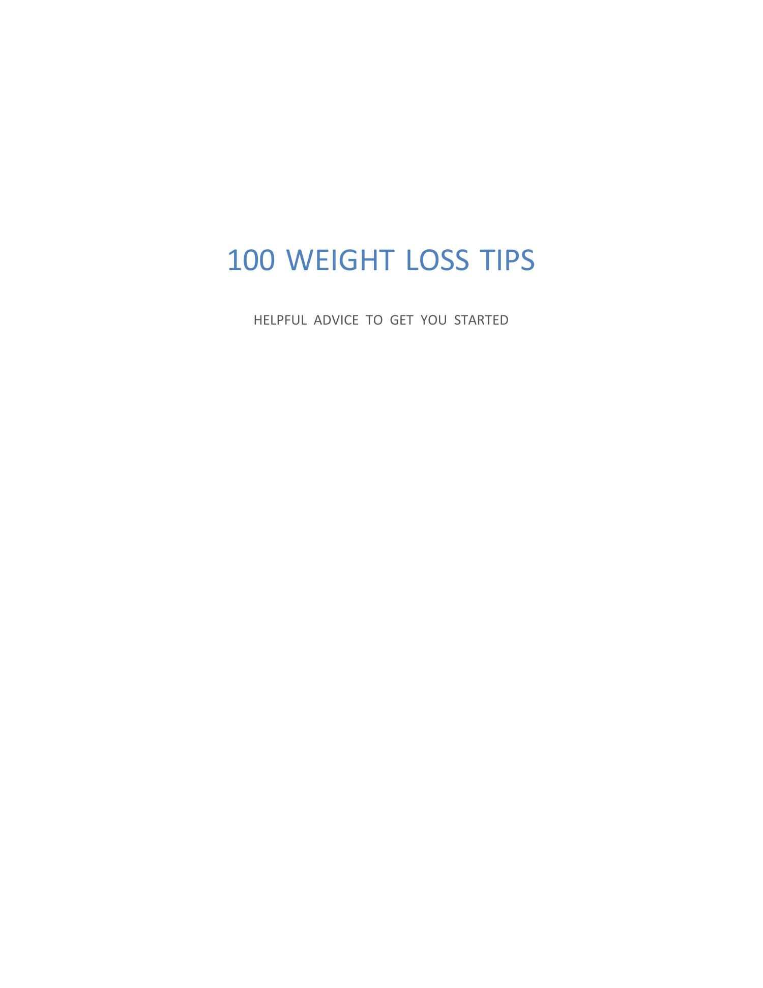100 Weight Loss Tips.pdf | DocDroid