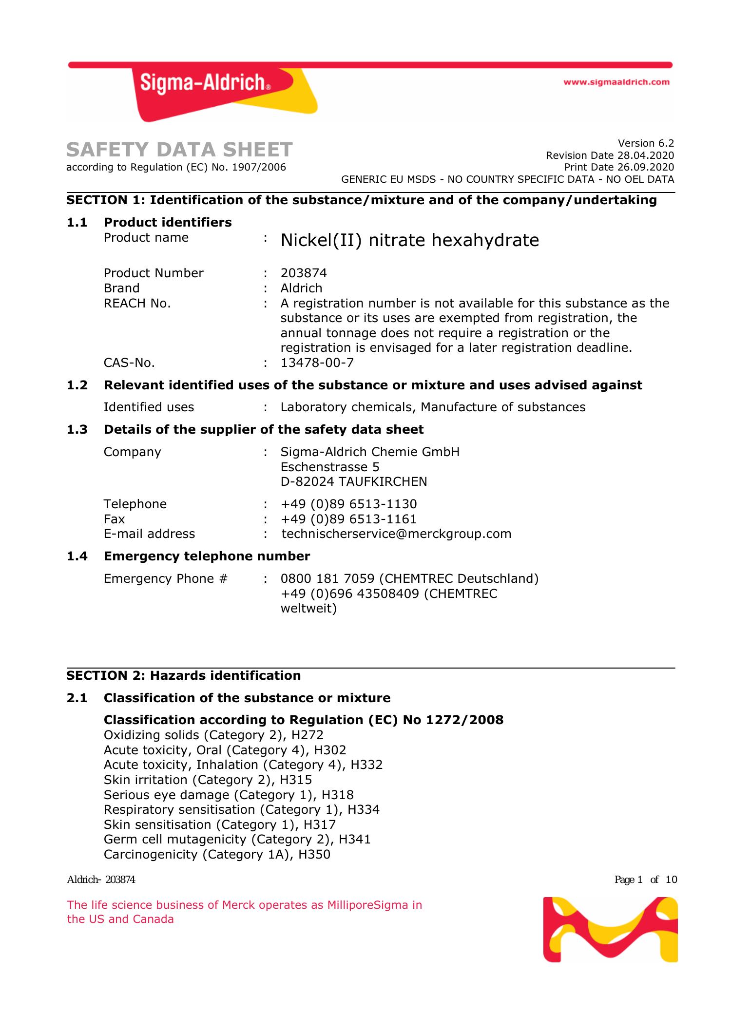 Nickel(II) nitrate hexahydrate SA.pdf DocDroid