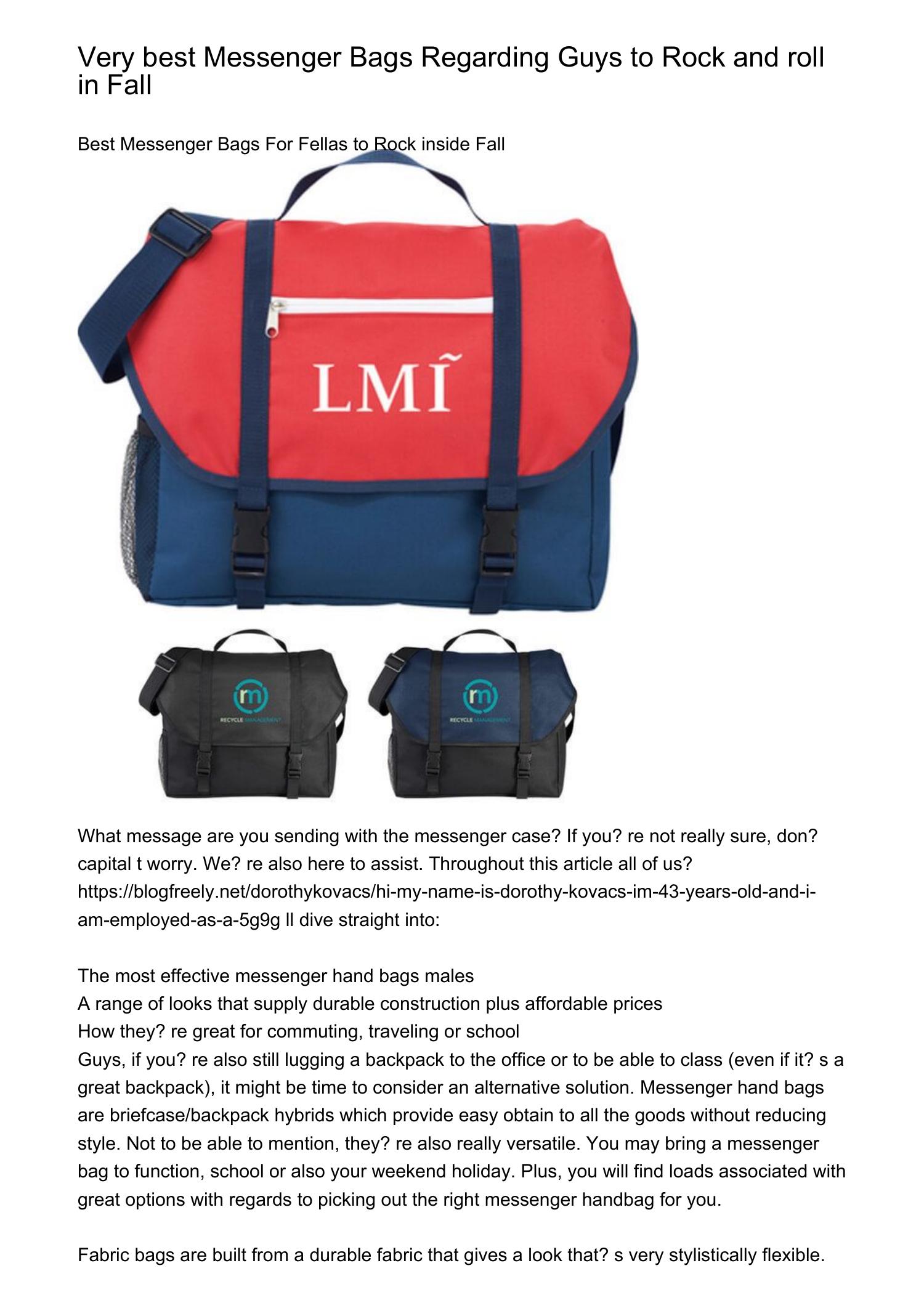 Are Messenger Bags For Guys