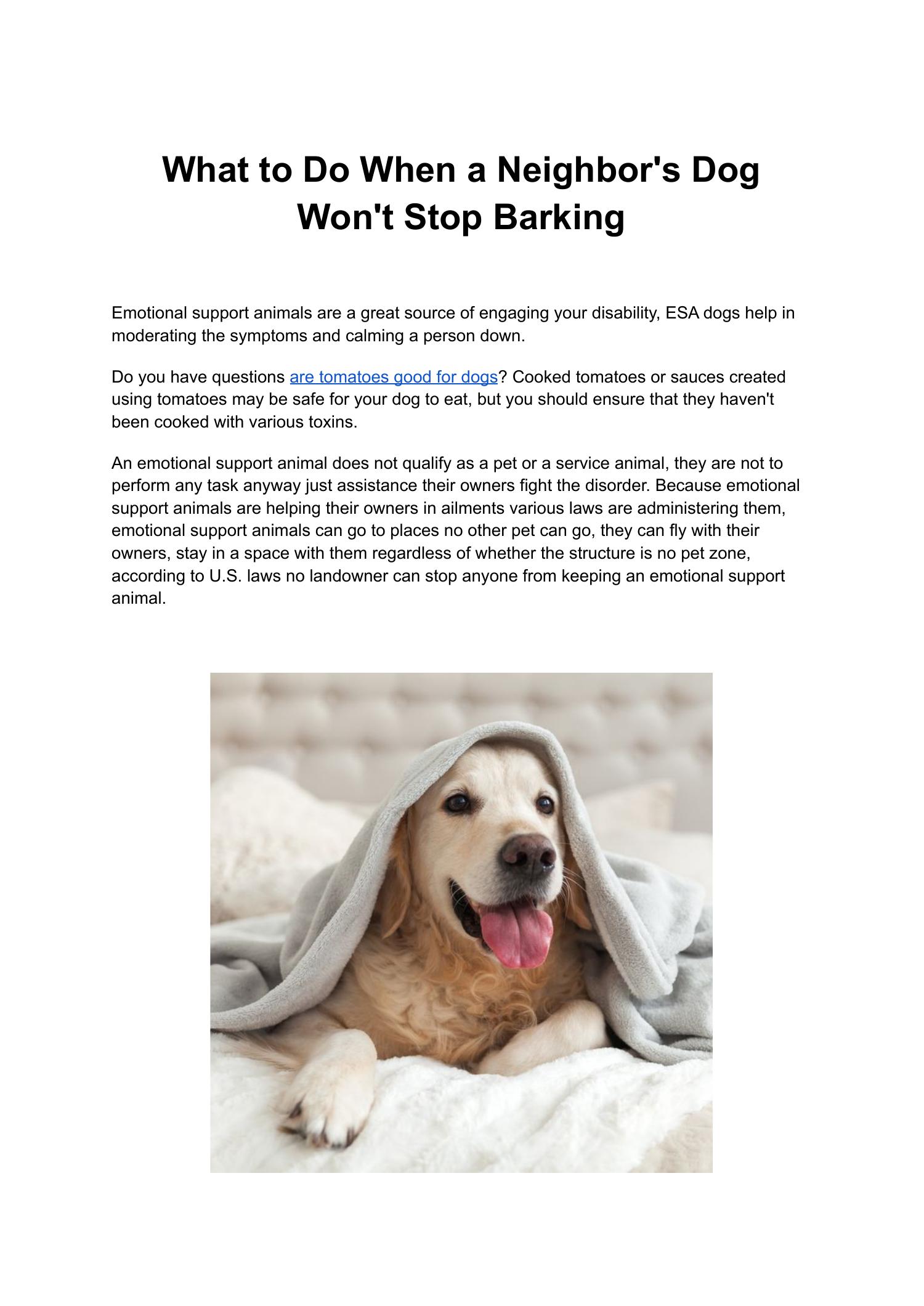 What to Do When a Neighbor's Dog Won't Stop Barking.pdf DocDroid