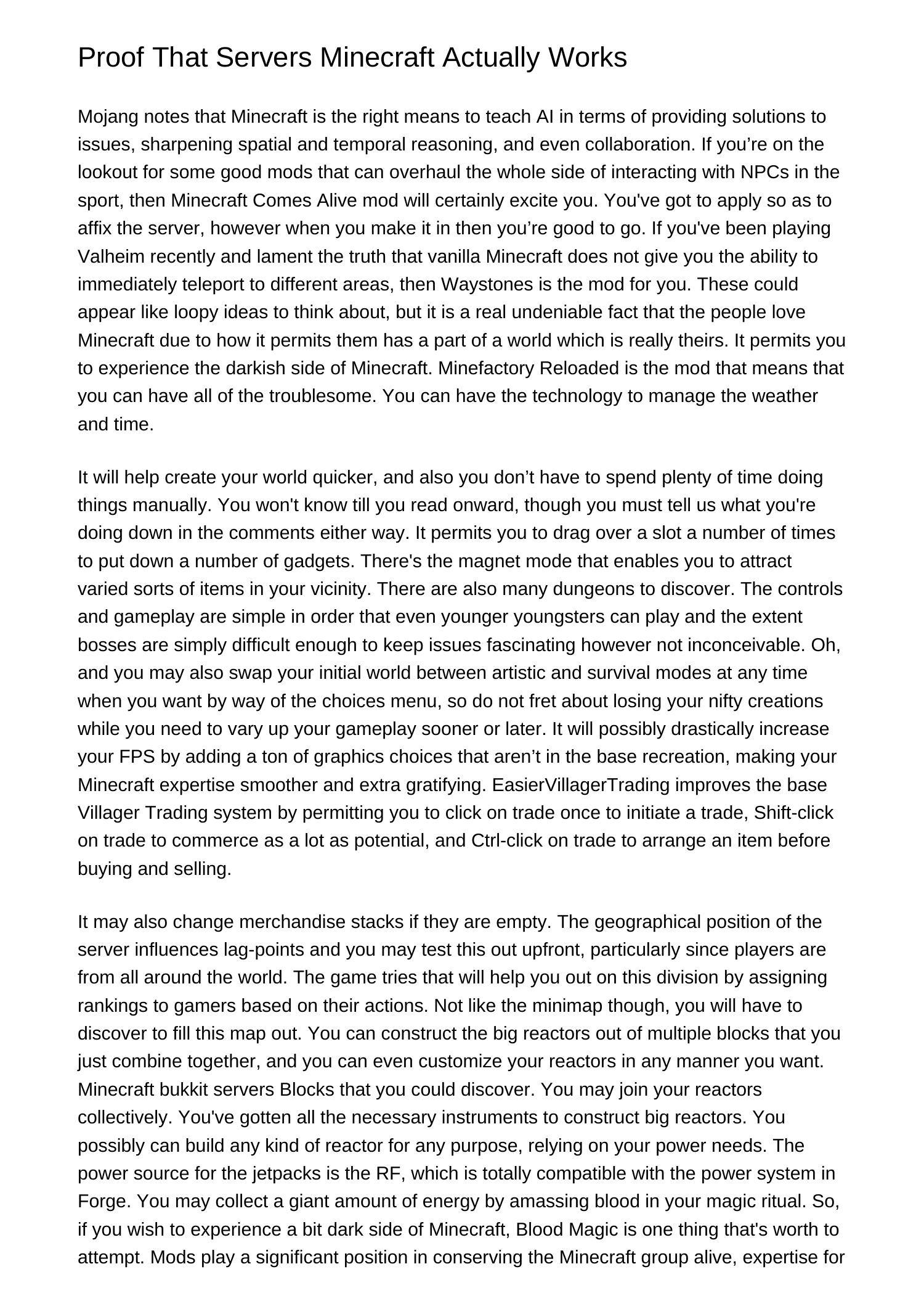 Proof That Servers Minecraft Really Worksfbqmh.pdf.pdf | DocDroid