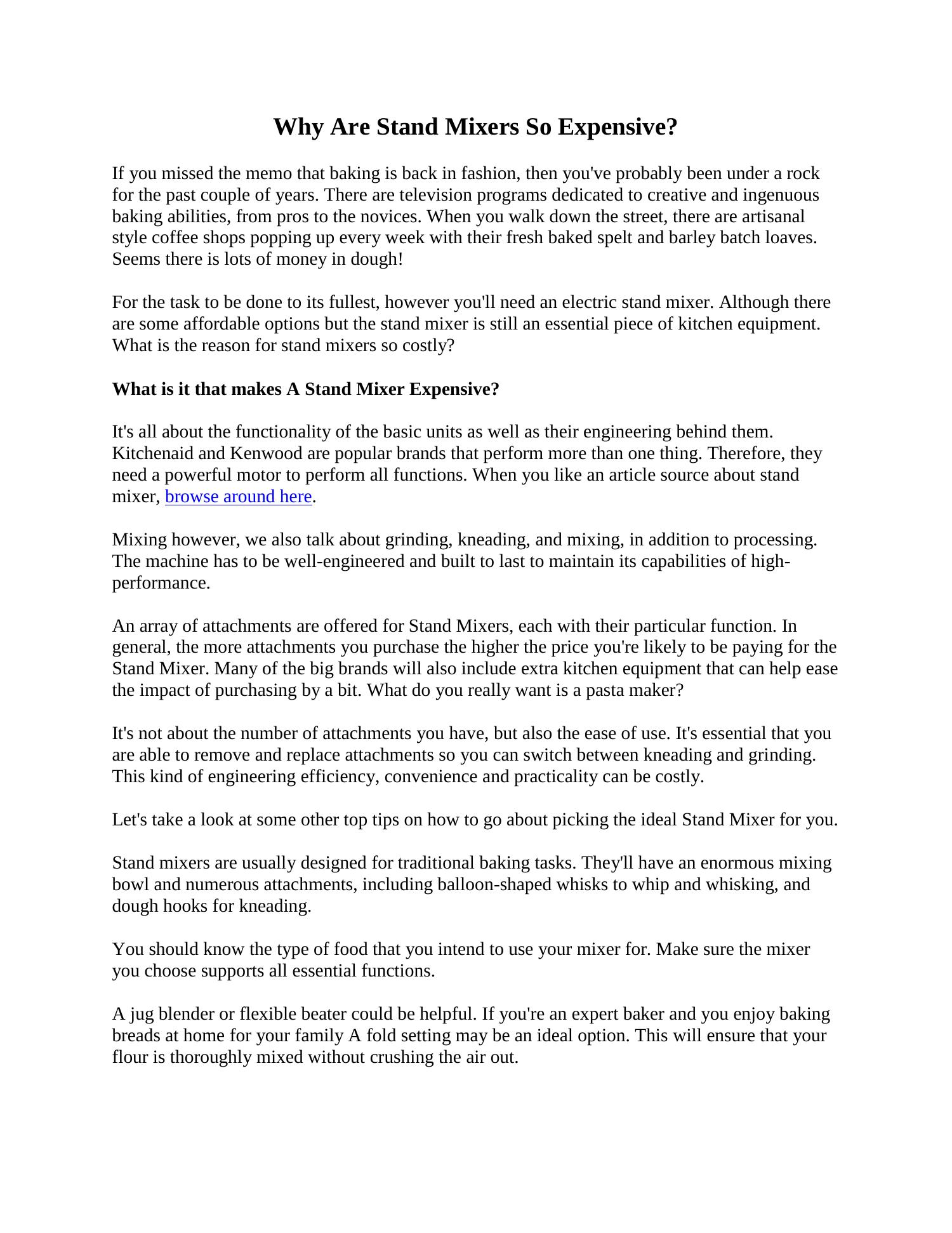 Why Are Stand Mixers So Expensive.pdf DocDroid