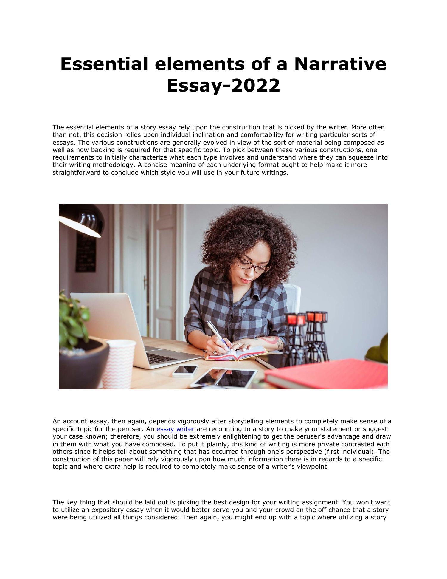 elements of narrative essay pdf