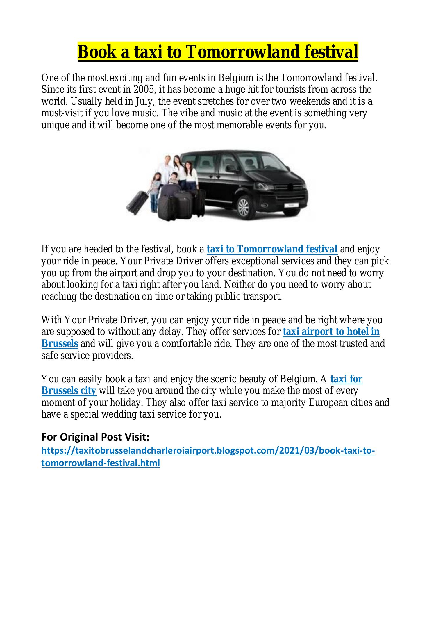 Book A Taxi To Tomorrowland Festival pdf DocDroid book-a-taxi-to-tomorrowland-festival-pdf-docdroid