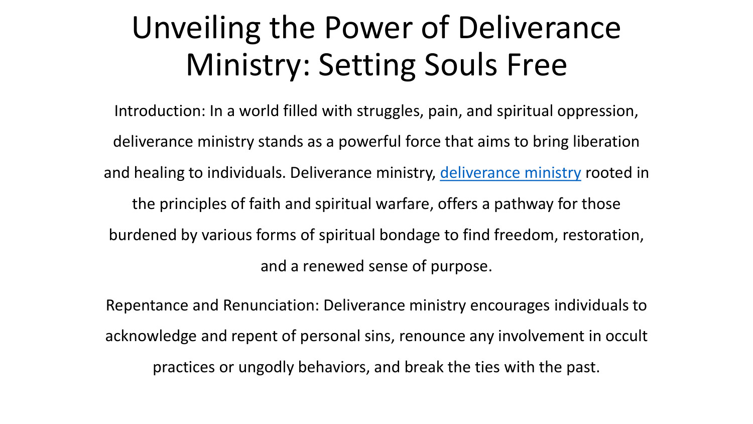 FINDING FREEDOM IN JESUS A DELIVERANCE MINISTRY MANUAL PDF visual data 7