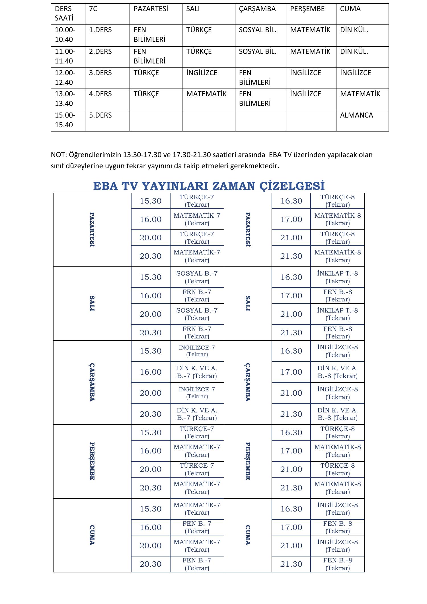 7C DERS PROGRAMI.pdf | DocDroid