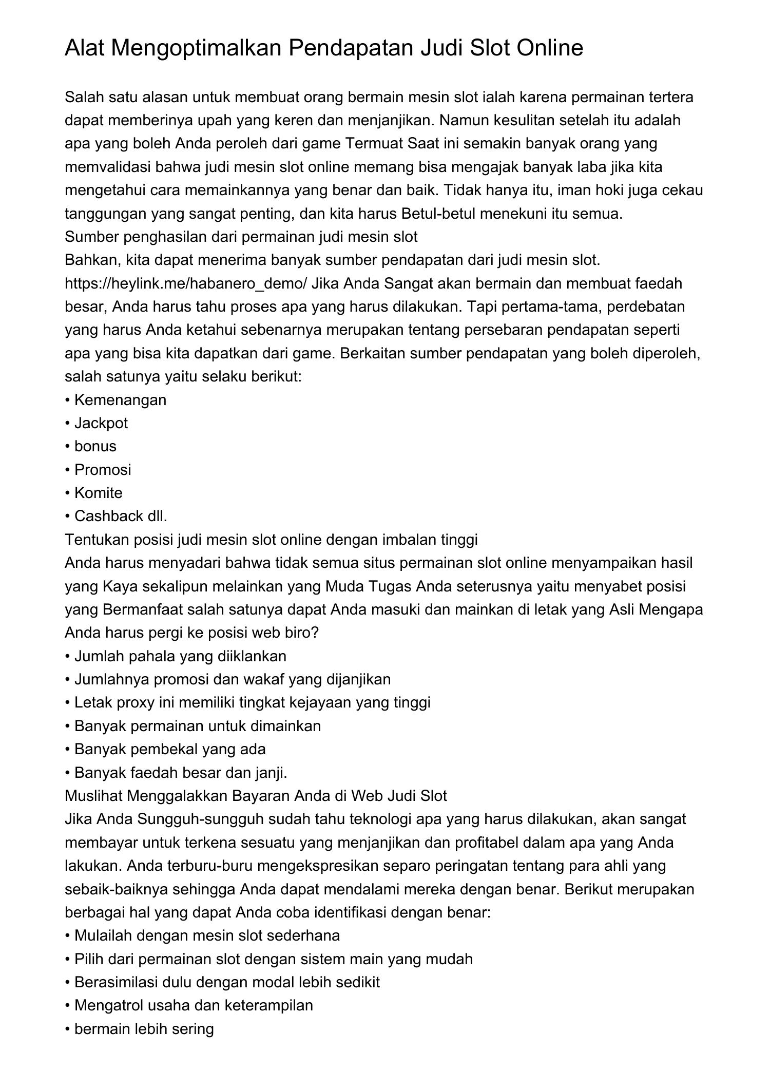 Cara Mengoptimalkan Pendapatan Judi Slot Onlinekbvio.pdf.pdf | DocDroid