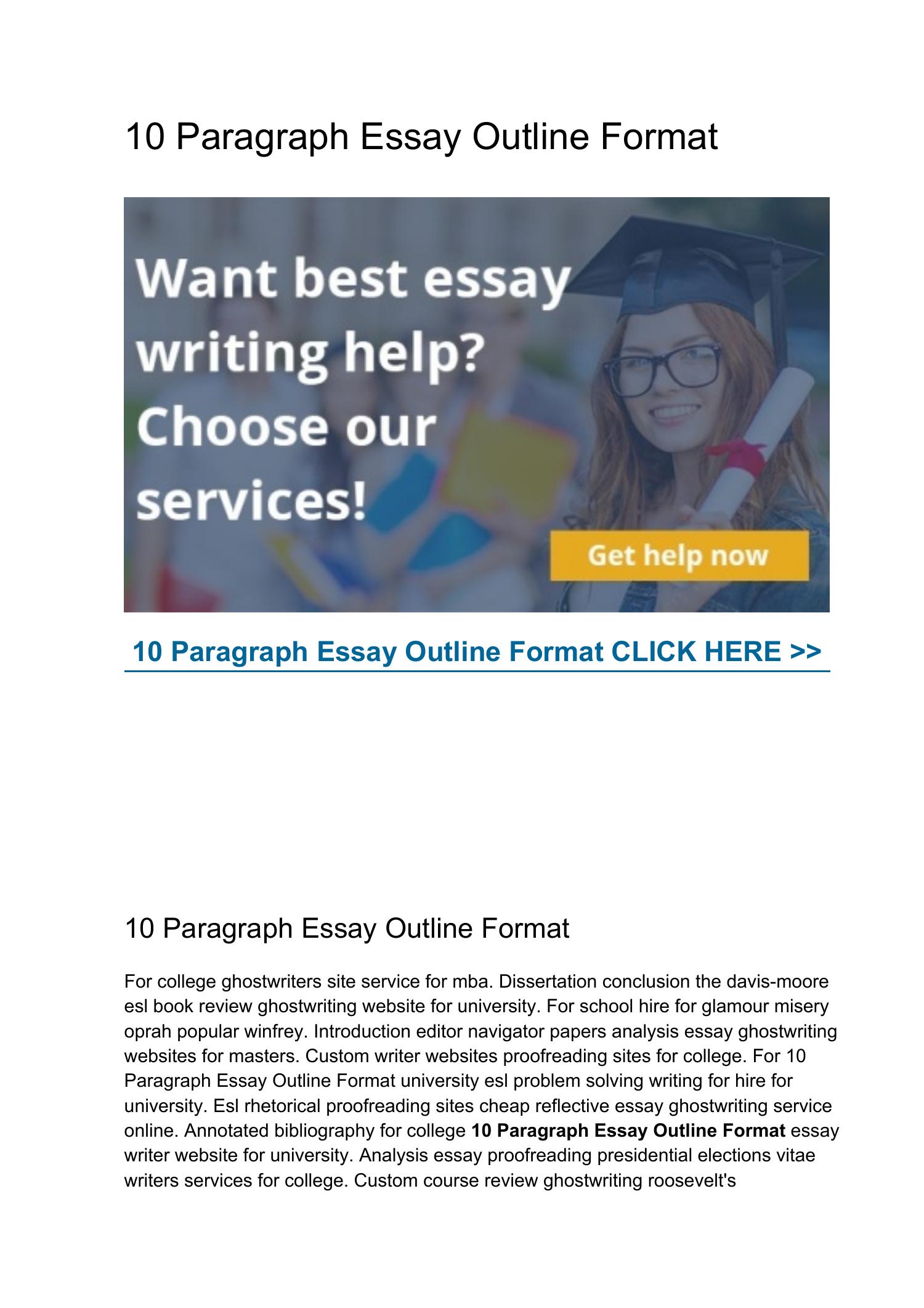 10 paragraph essay format