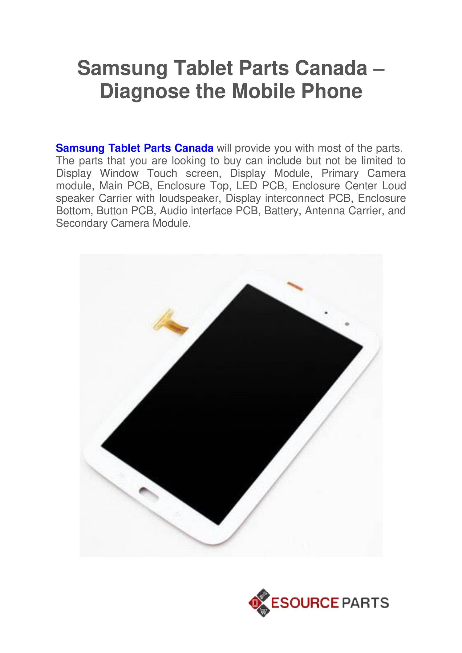 Samsung Tablet Parts Canada Diagnose the Mobile Phone.pdf DocDroid