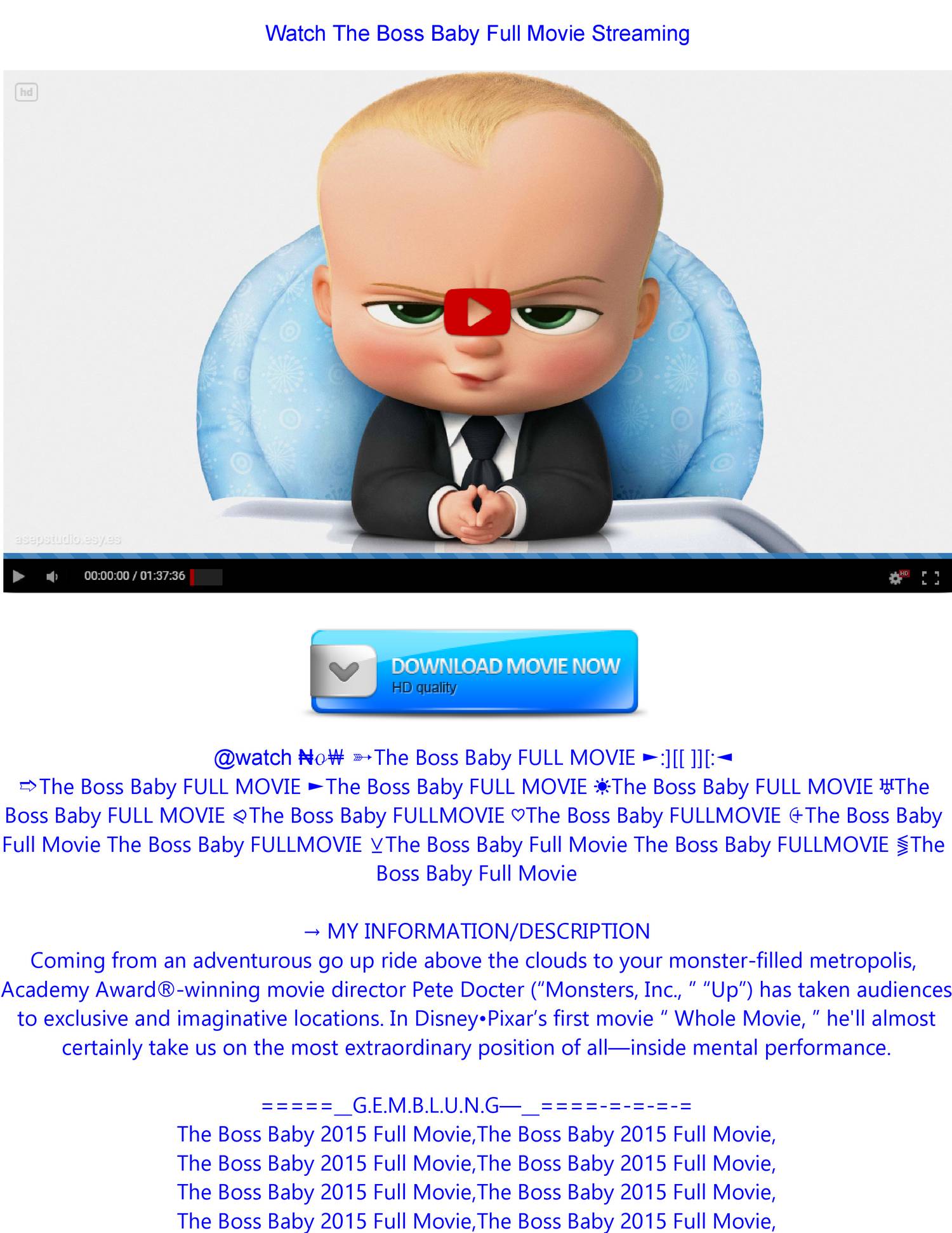 Putlocker!! Watch The Boss Baby (2017) Full Movie Online Free HD 1080p.pdf - DocDroid