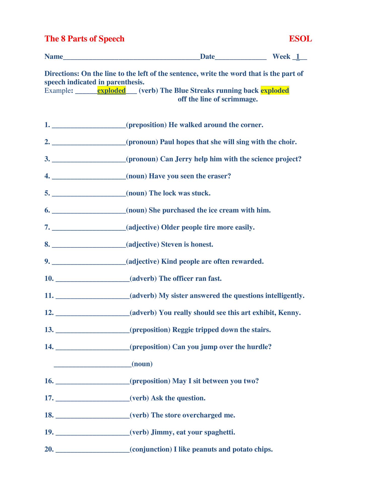 speech practice worksheets