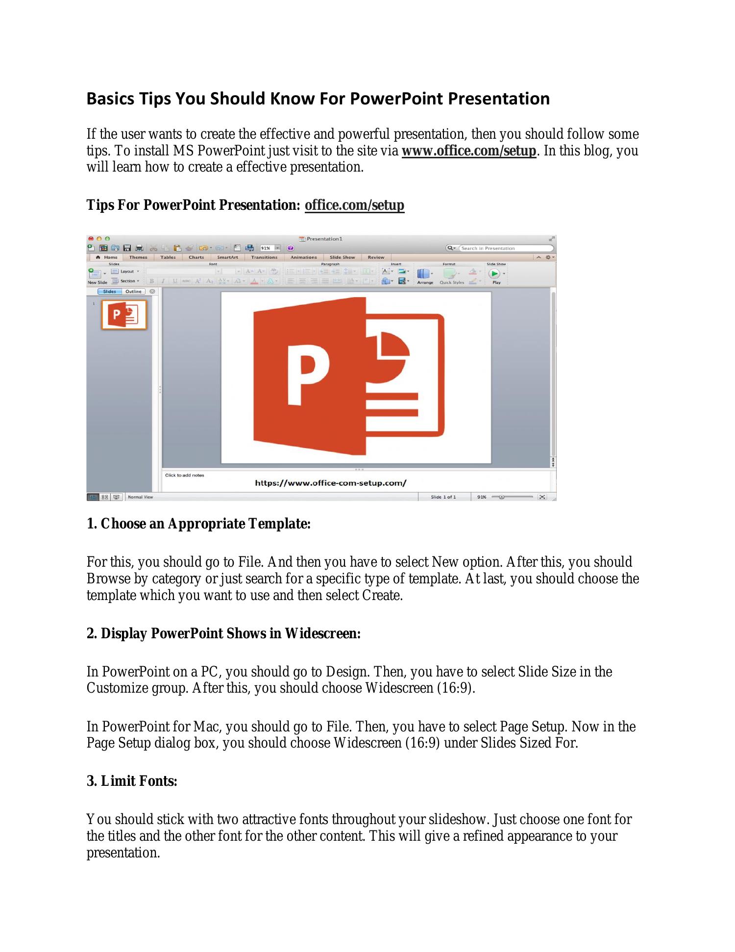 preparation of powerpoint presentation pdf