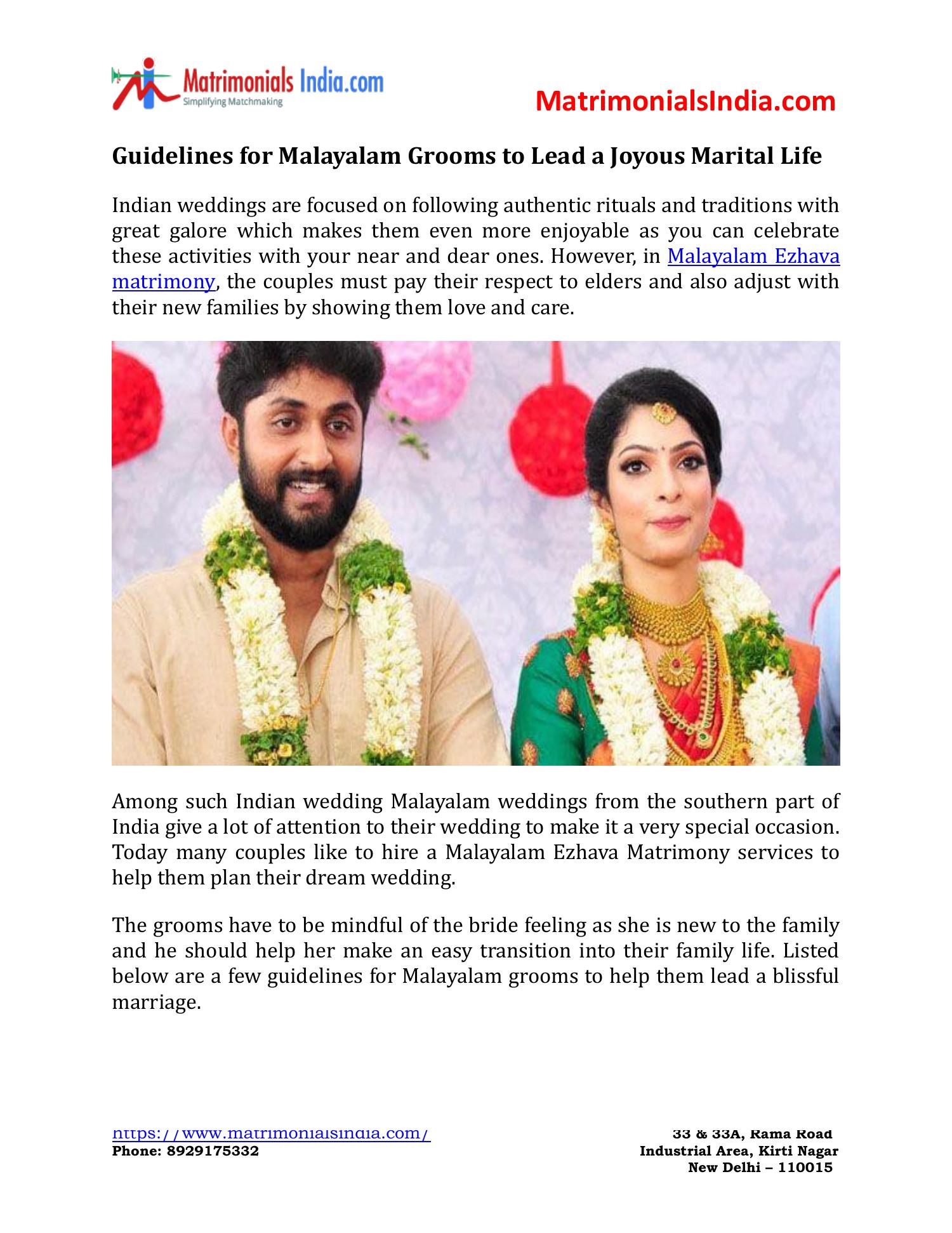 Guidelines For Malayalam Grooms To Lead A Joyous Marital Life.pdf DocDroid