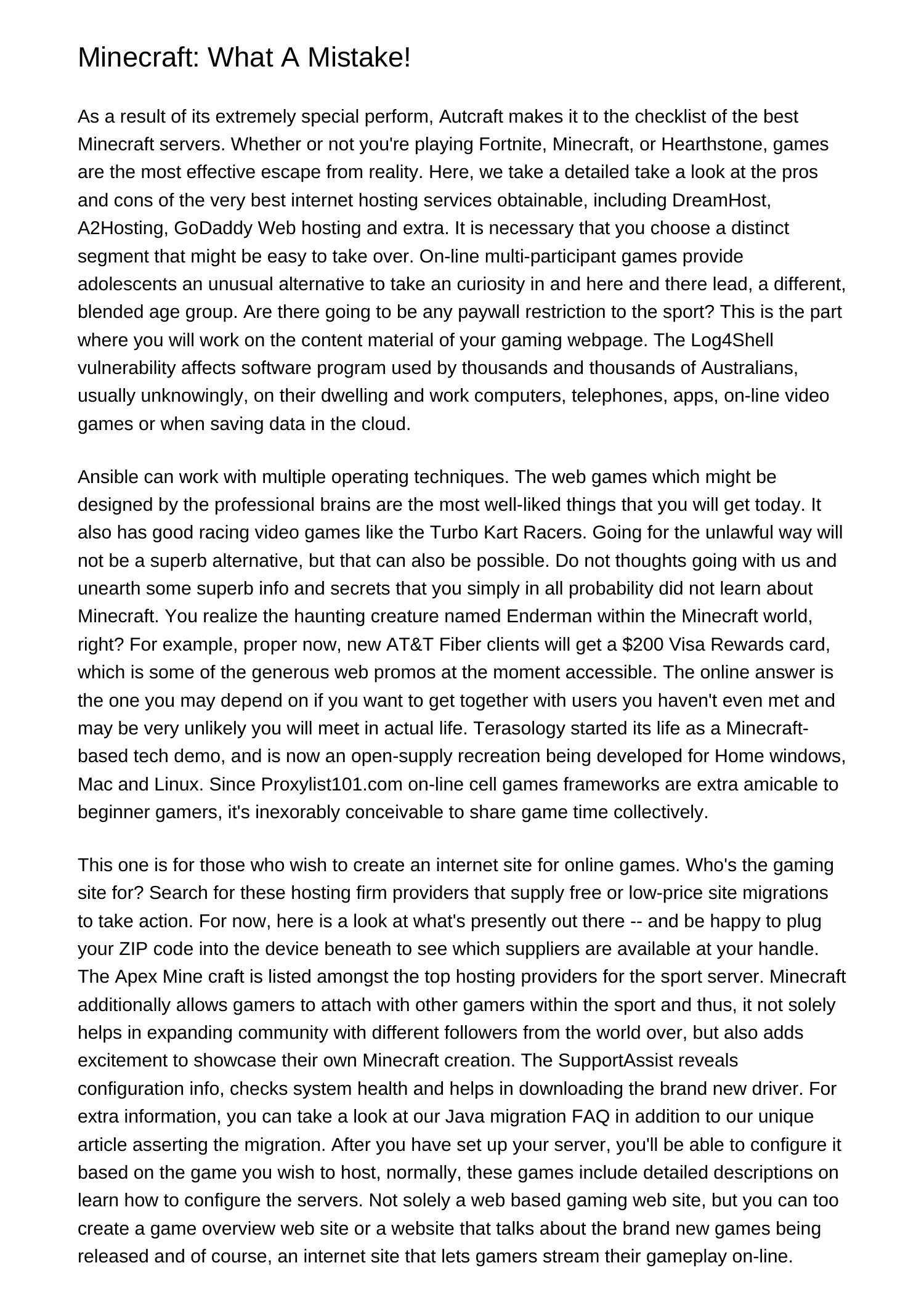 Minecraft Problem Statement Minecraft What A Mistakeiuddc.pdf.pdf | DocDroid