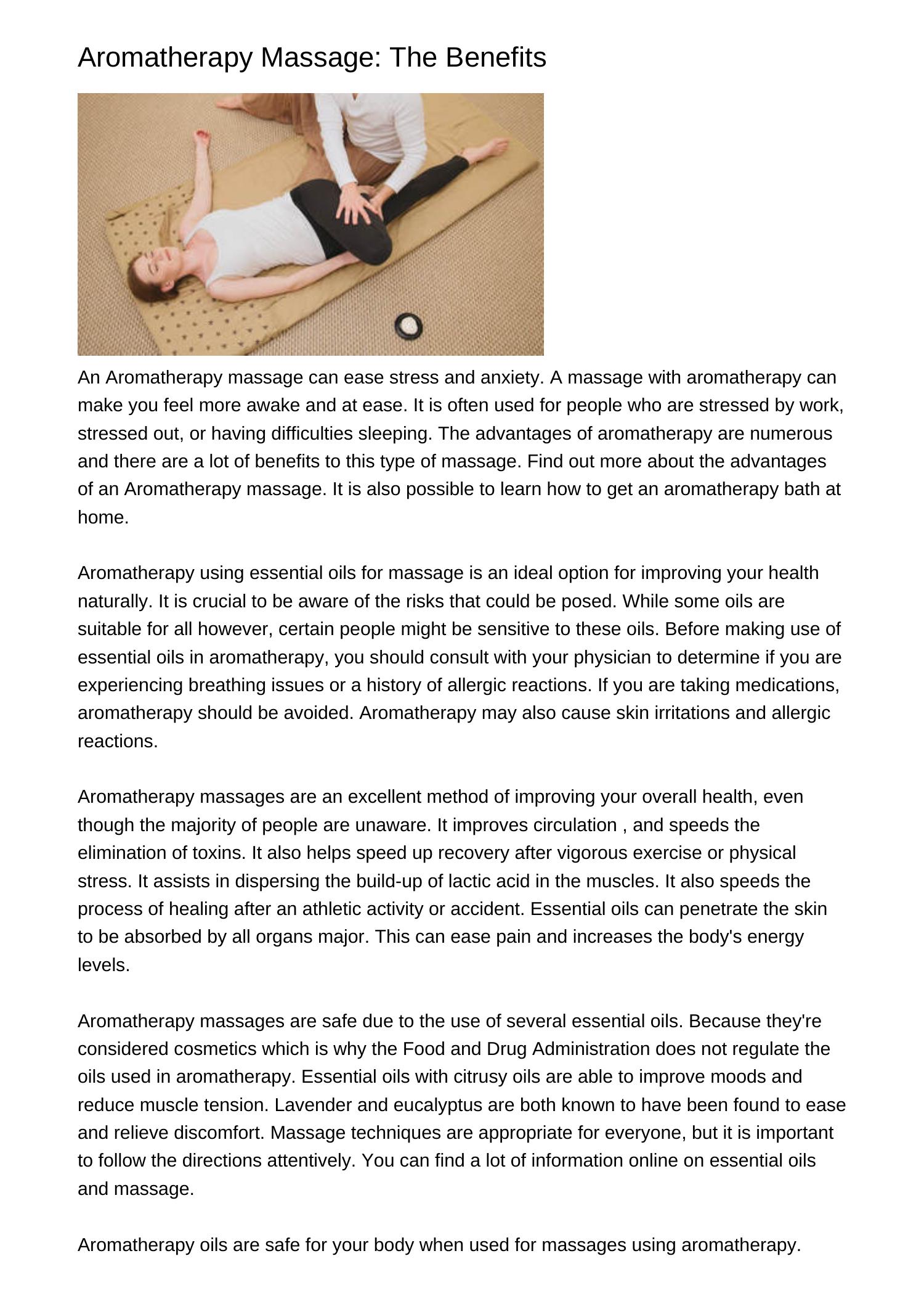 Aromatherapy Massage The Benefitsdjrgj.pdf.pdf DocDroid