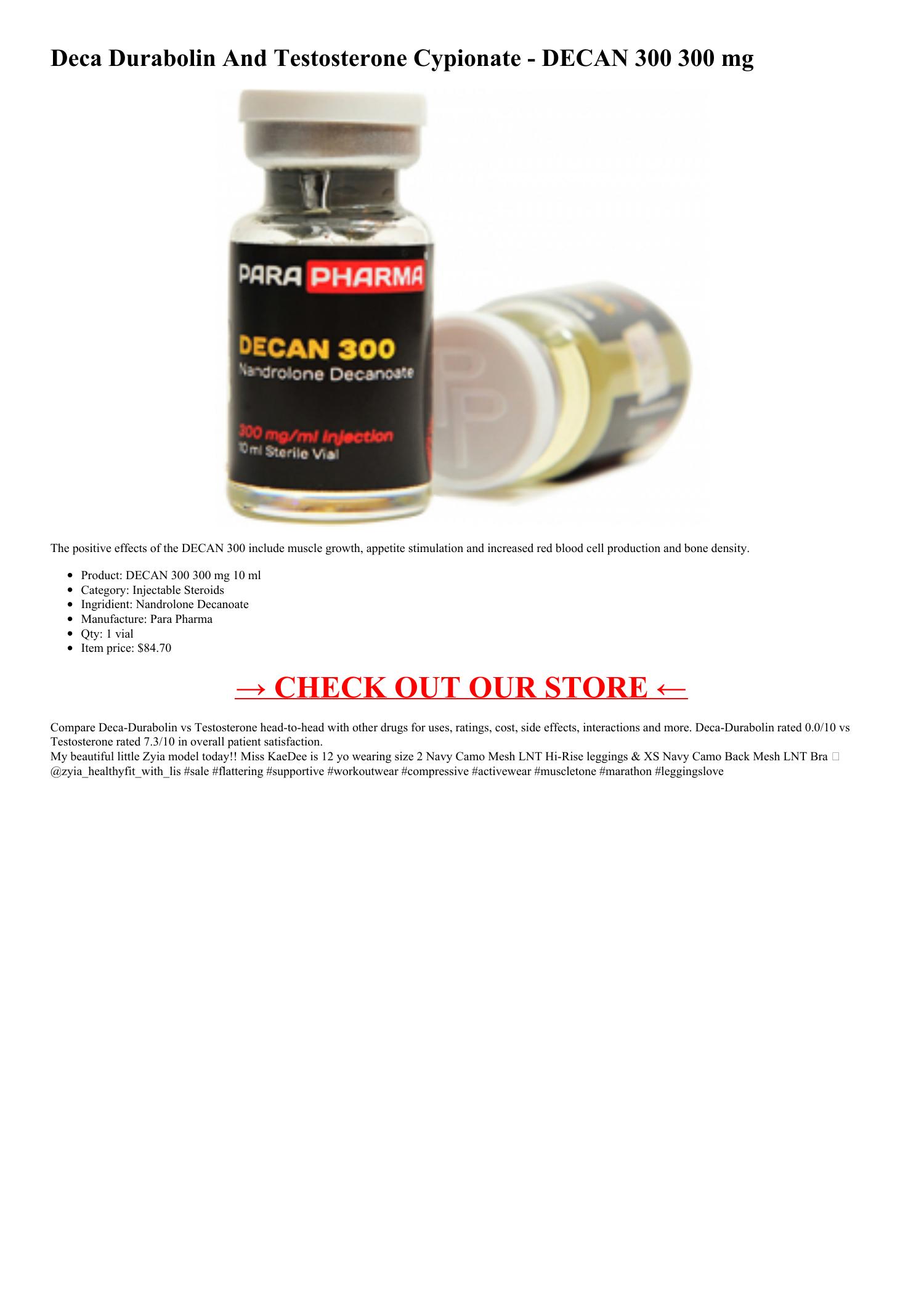 Deca Durabolin And Testosterone Cypionate DECAN 300 300 mg.pdf DocDroid