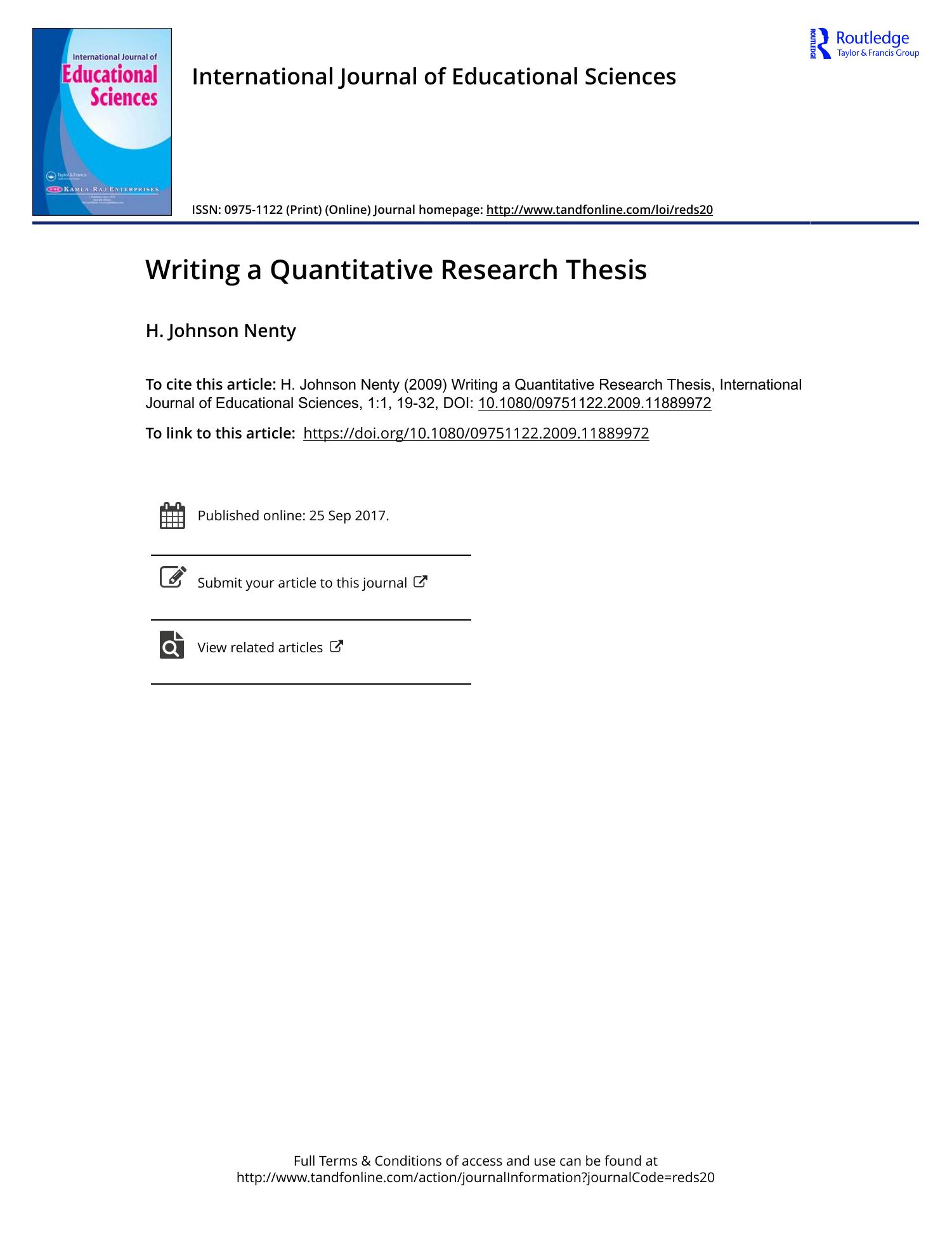 quantitative research academic paper