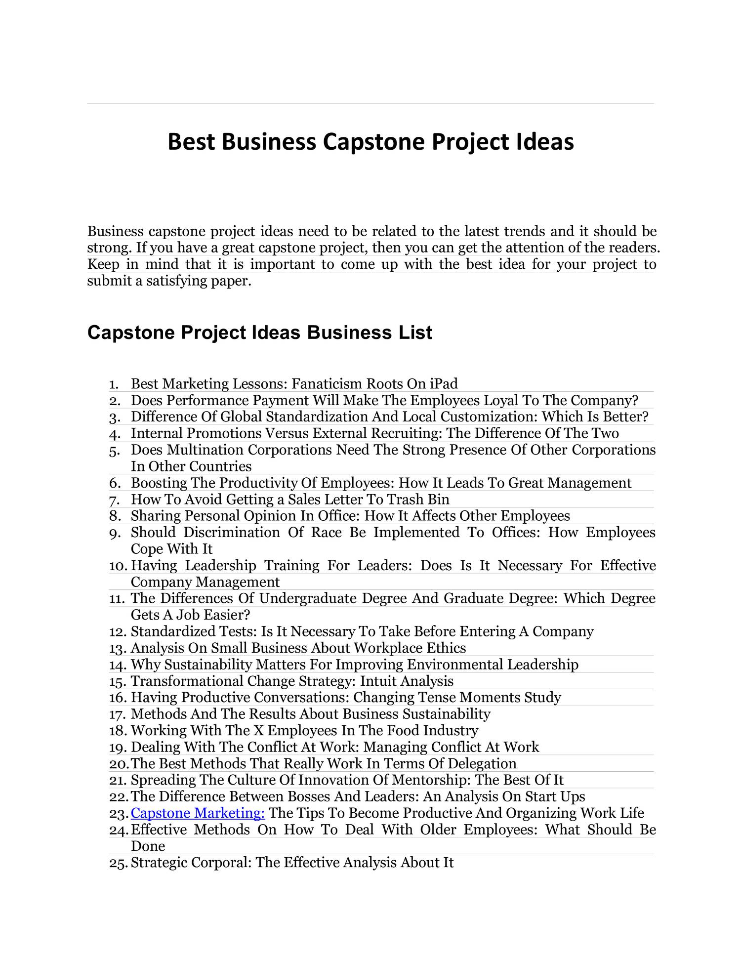 how to write a capstone project paper