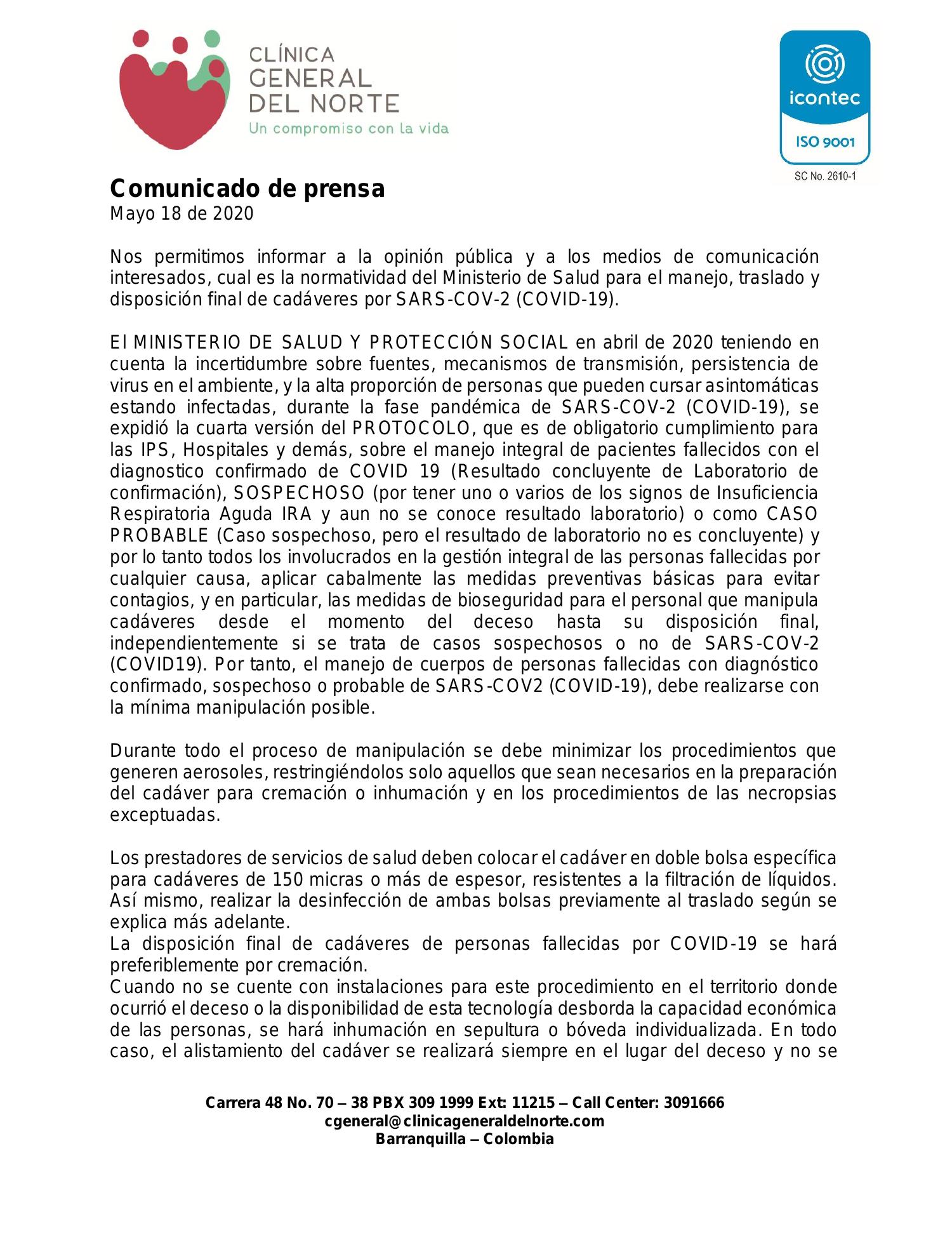 Comunicado De Prensa Mayo De Copia Pdf Docdroid