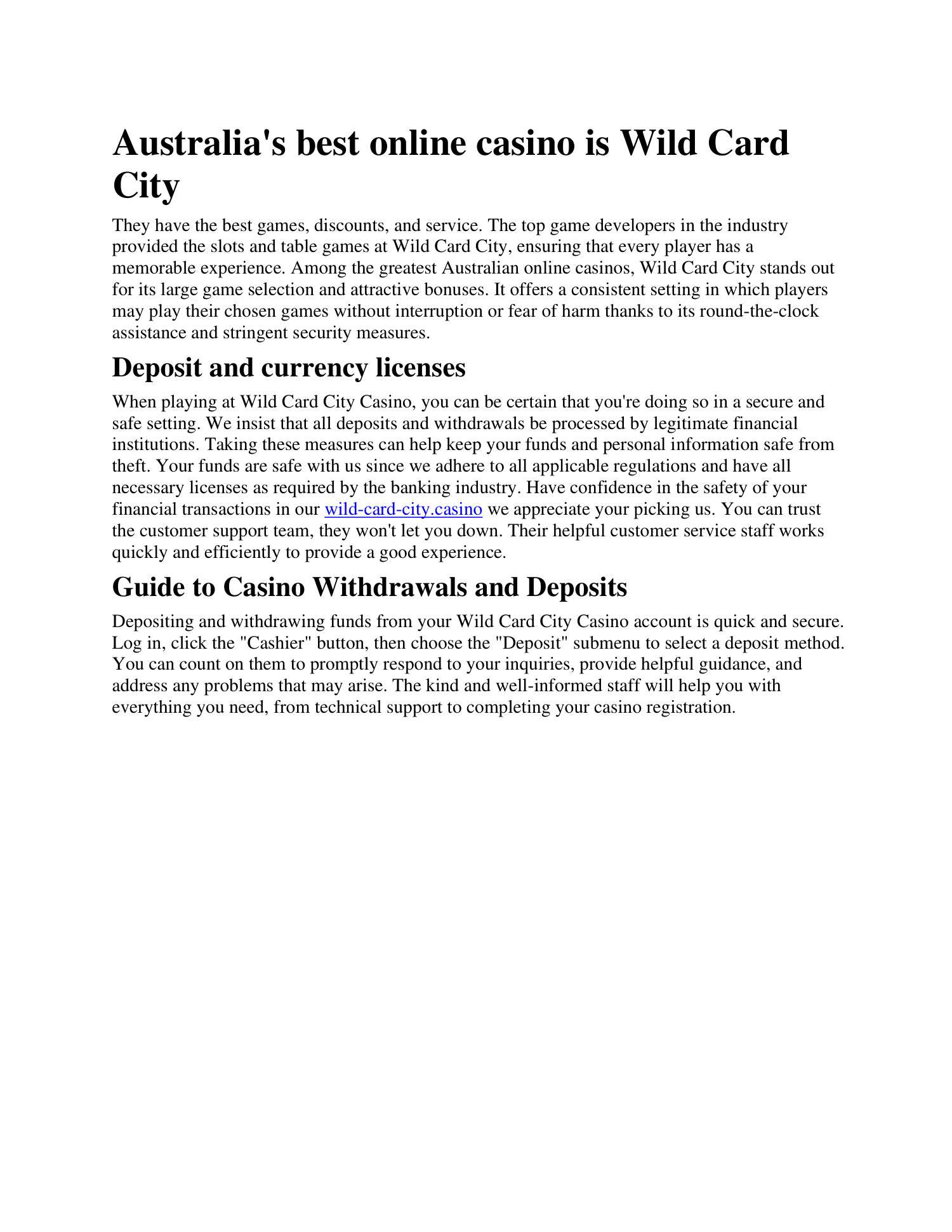 Wild Card City Casino Review for Australia.docx | DocDroid
