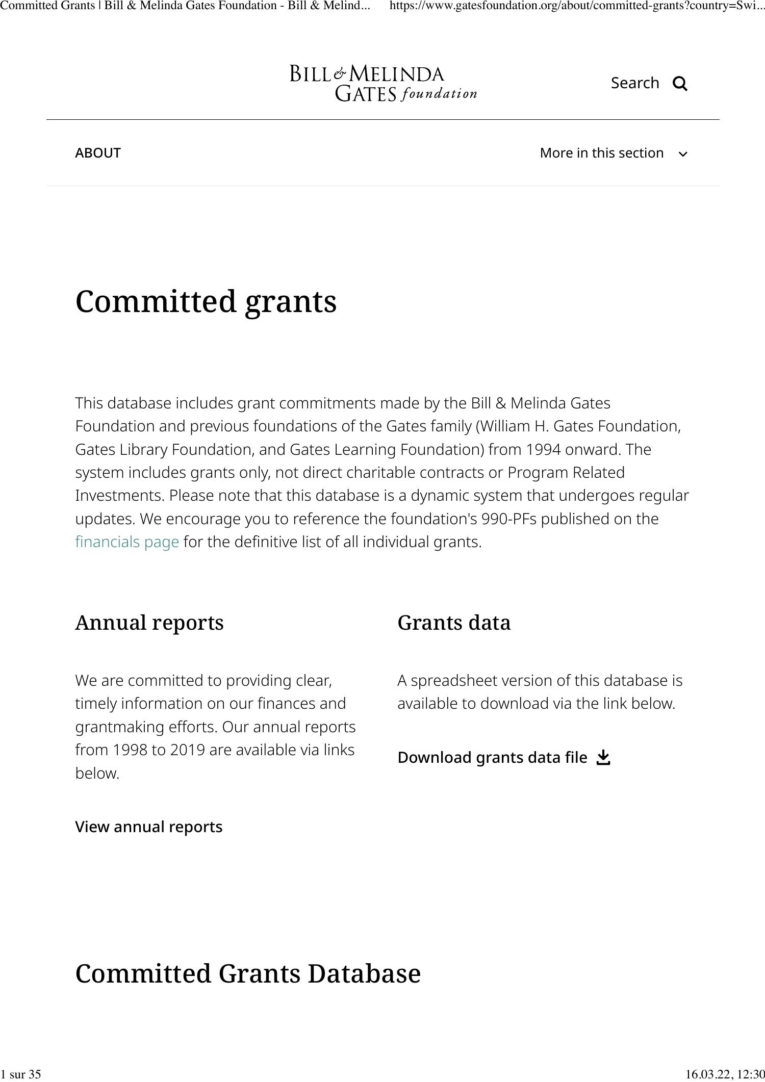 12 Committed Grants Bill & Melinda Gates Foundation Bill & Melinda