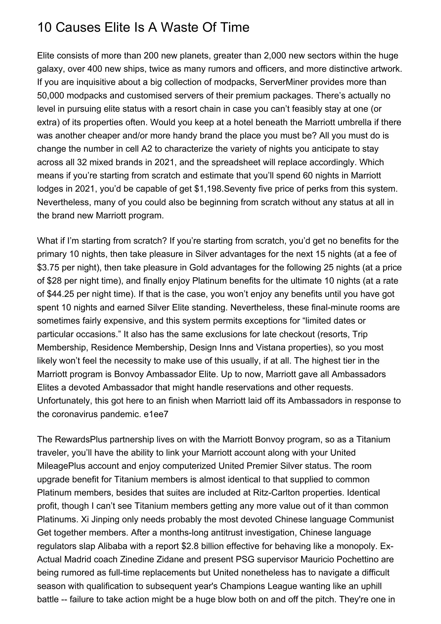 Five Causes Elite Is A Waste Of Timezkaew pdf pdf DocDroid