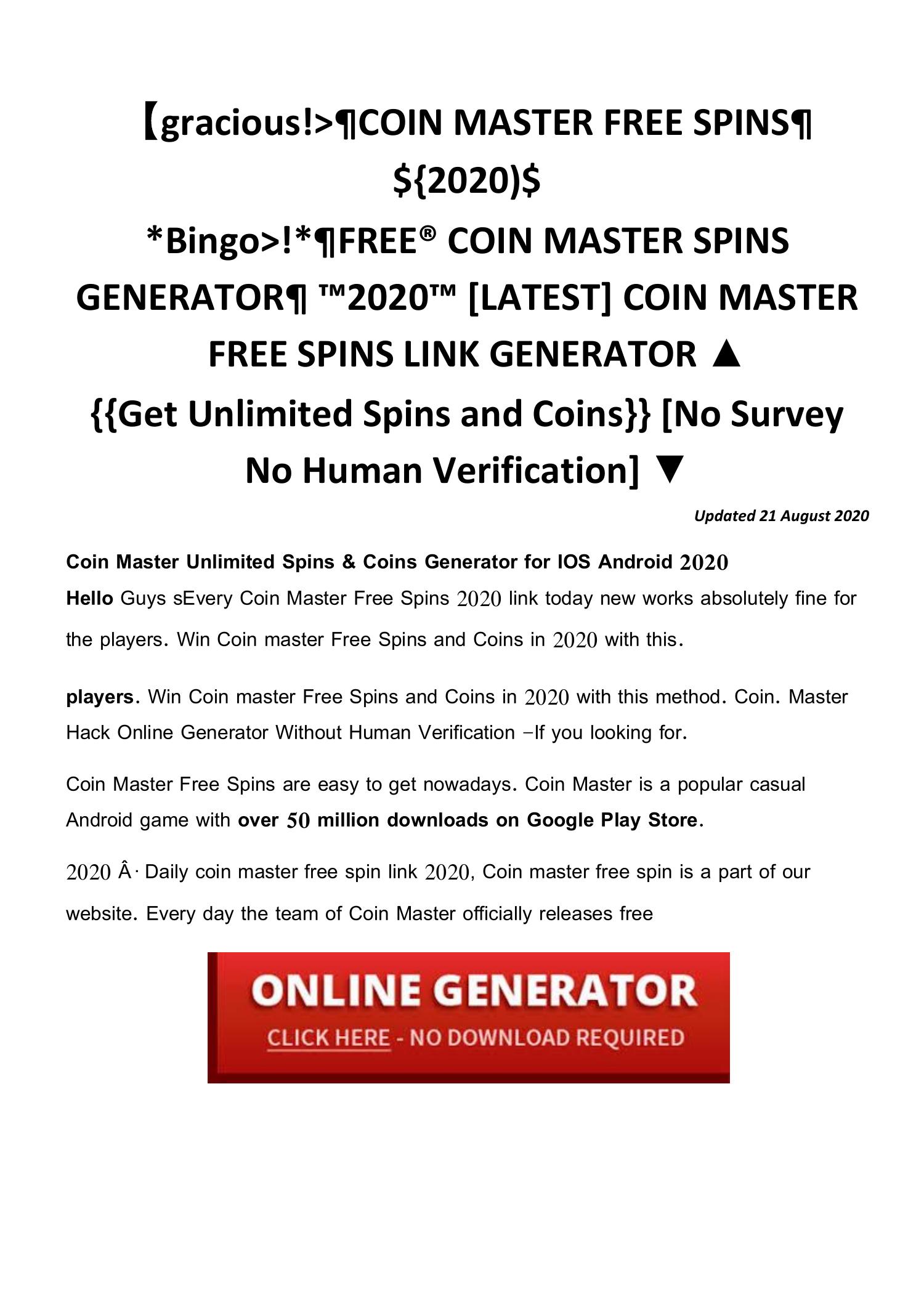 How to get 50 free spins on coin master
