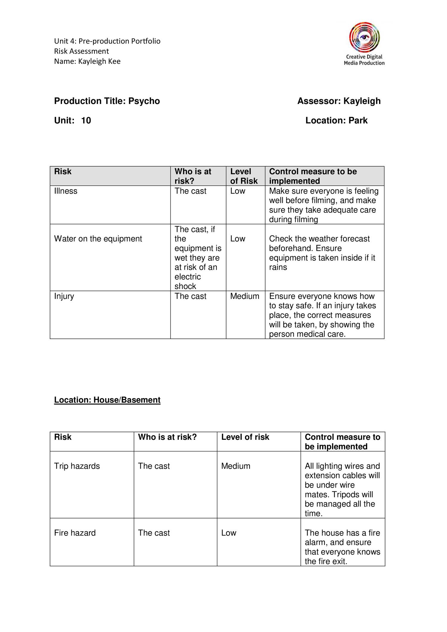 Risk Assessment Docx Docdroid