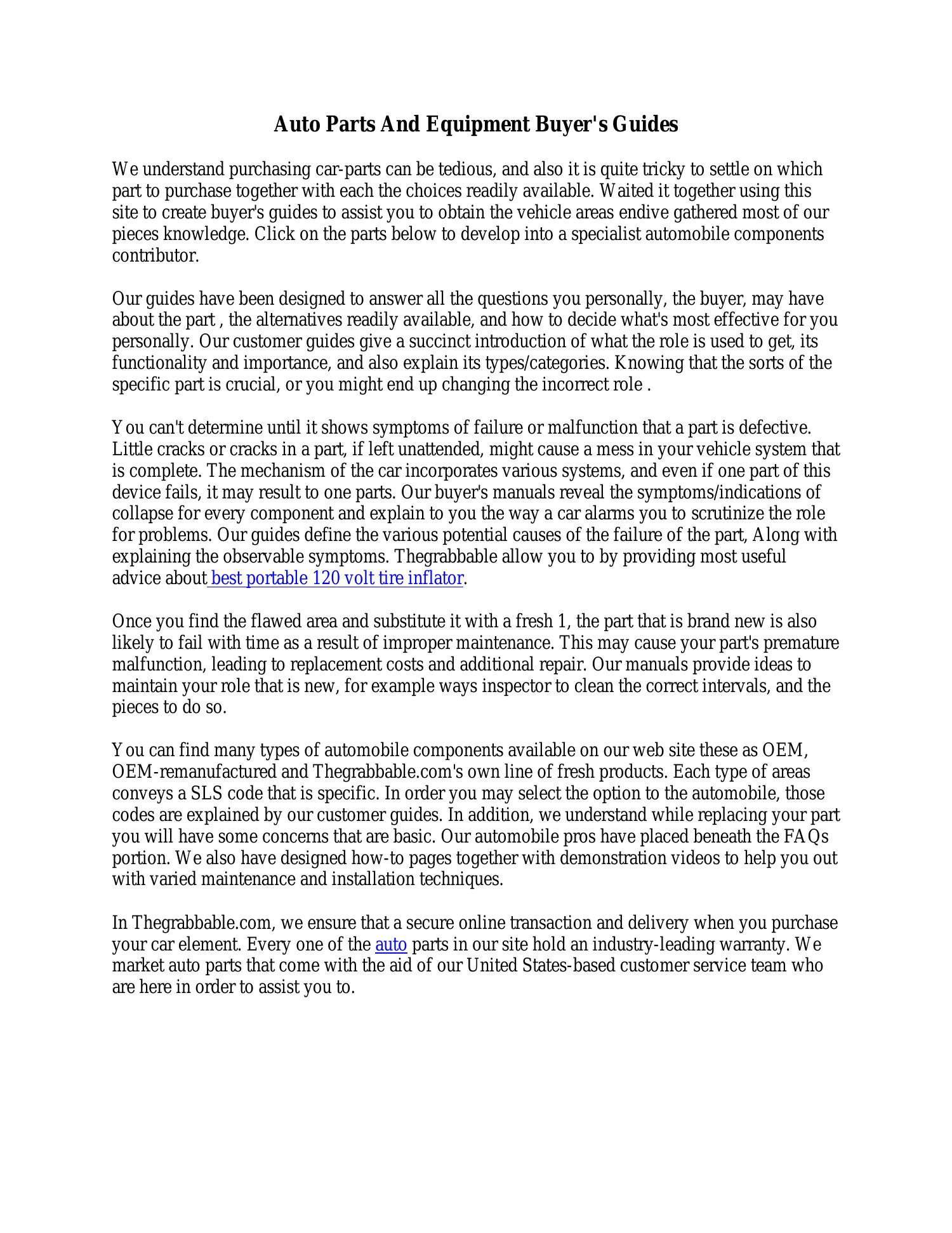 Auto Parts And Equipment Buyer.pdf DocDroid