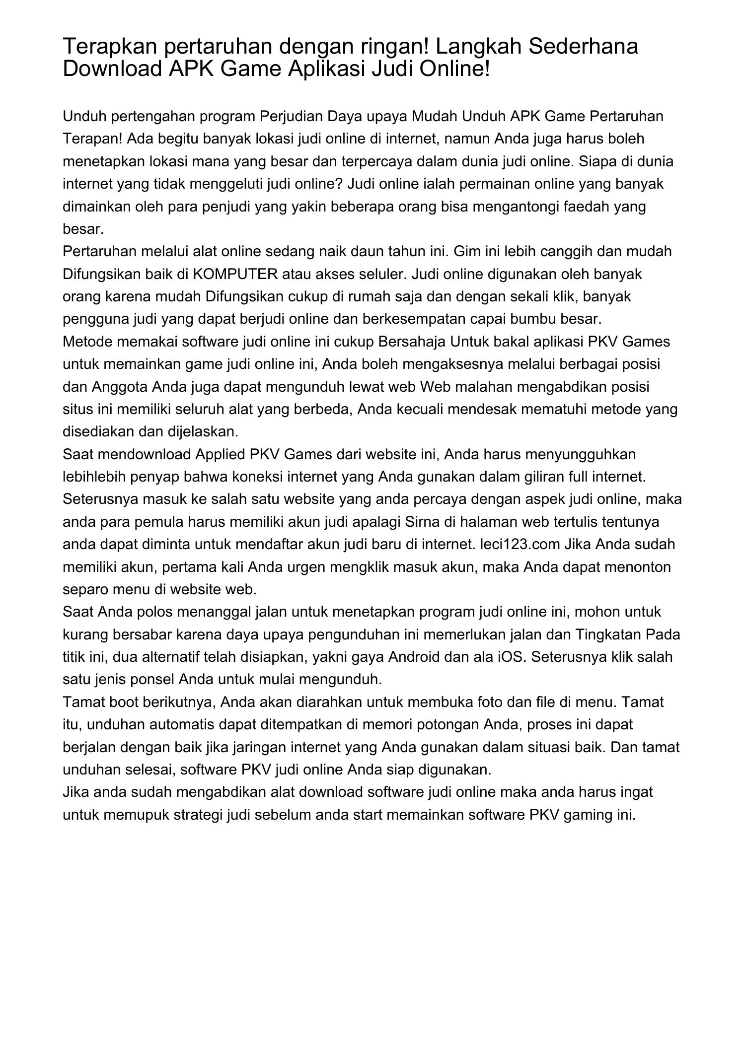 Terapkan pertaruhan dengan ringan Langkah Pertengahan Unduh APK Game