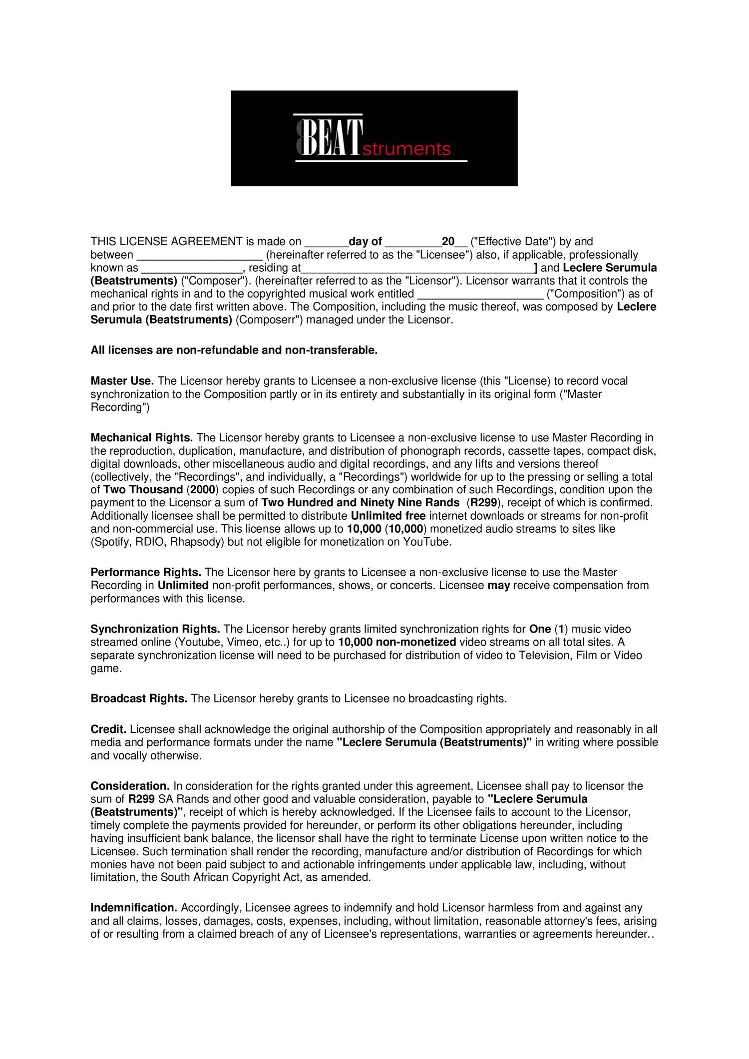 Beatstruments Non Exclusive R299 Pdf Docdroid