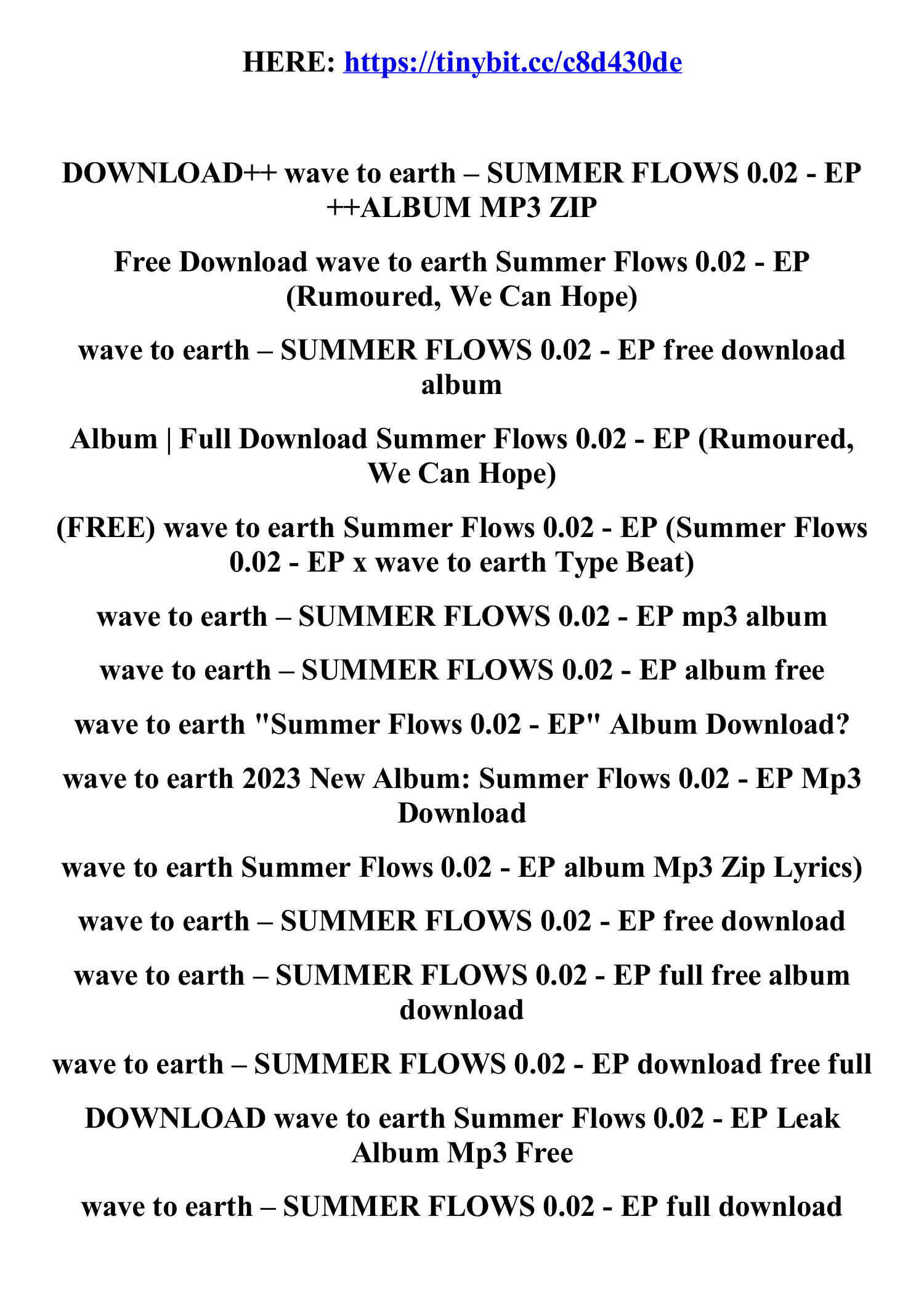 WAVE TO EARTH | 웨이브투어스 | EP Album [SUMMER FLOWS 0.02]