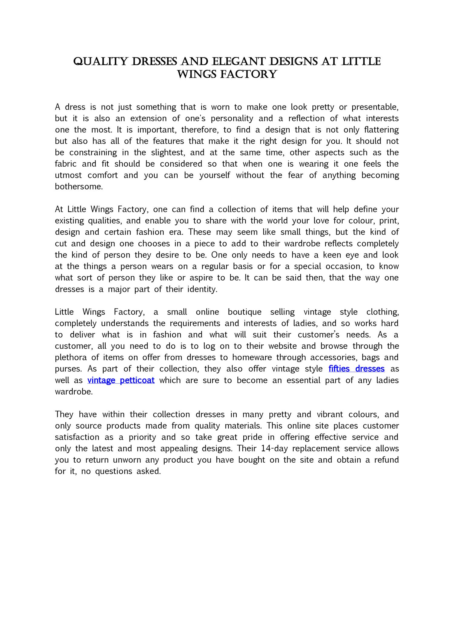 Quality Dresses and Elegant Designs at Little Wings Factory.pdf DocDroid