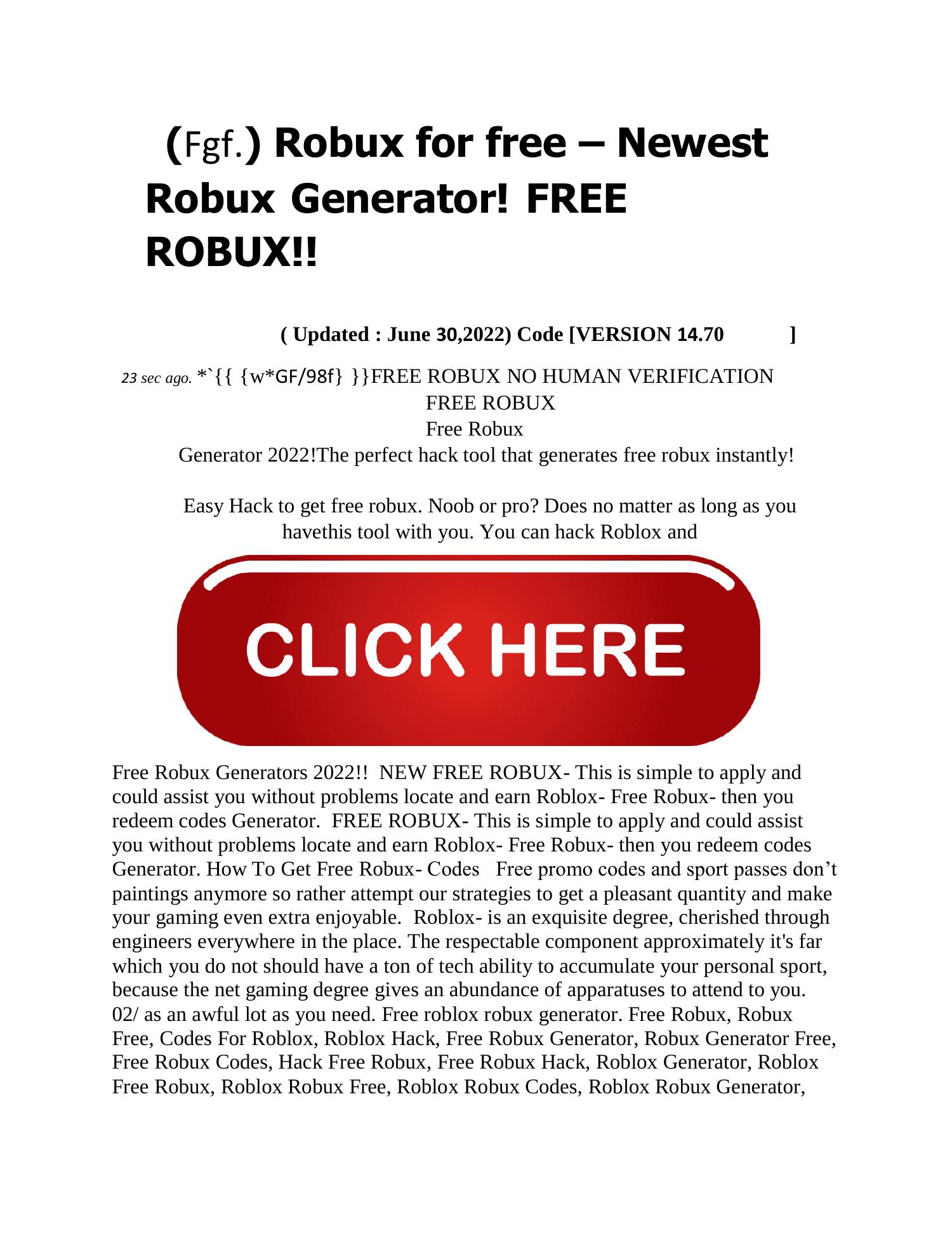 Free Robux Generatore