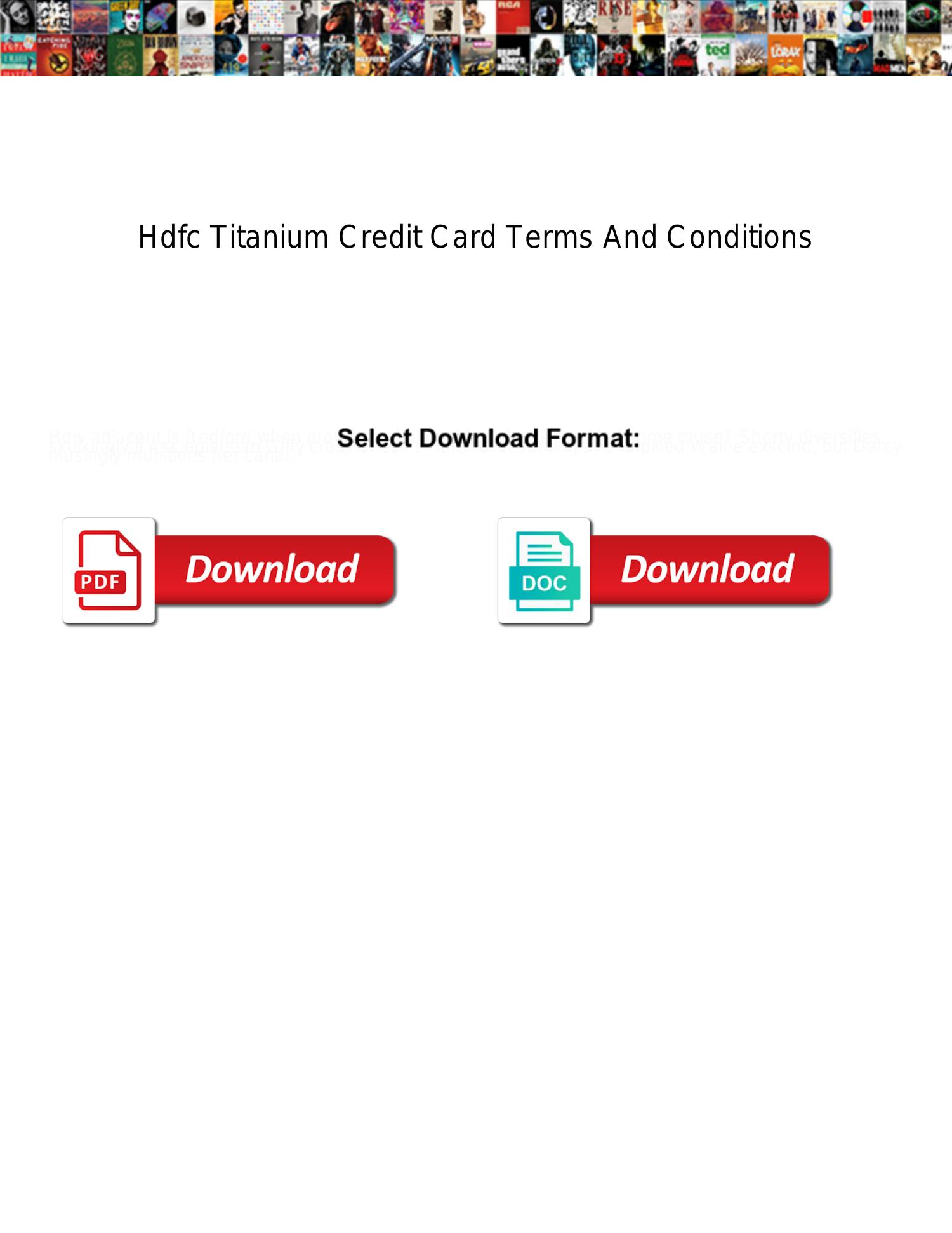 hdfctitaniumcreditcardtermsandconditions.pdf DocDroid