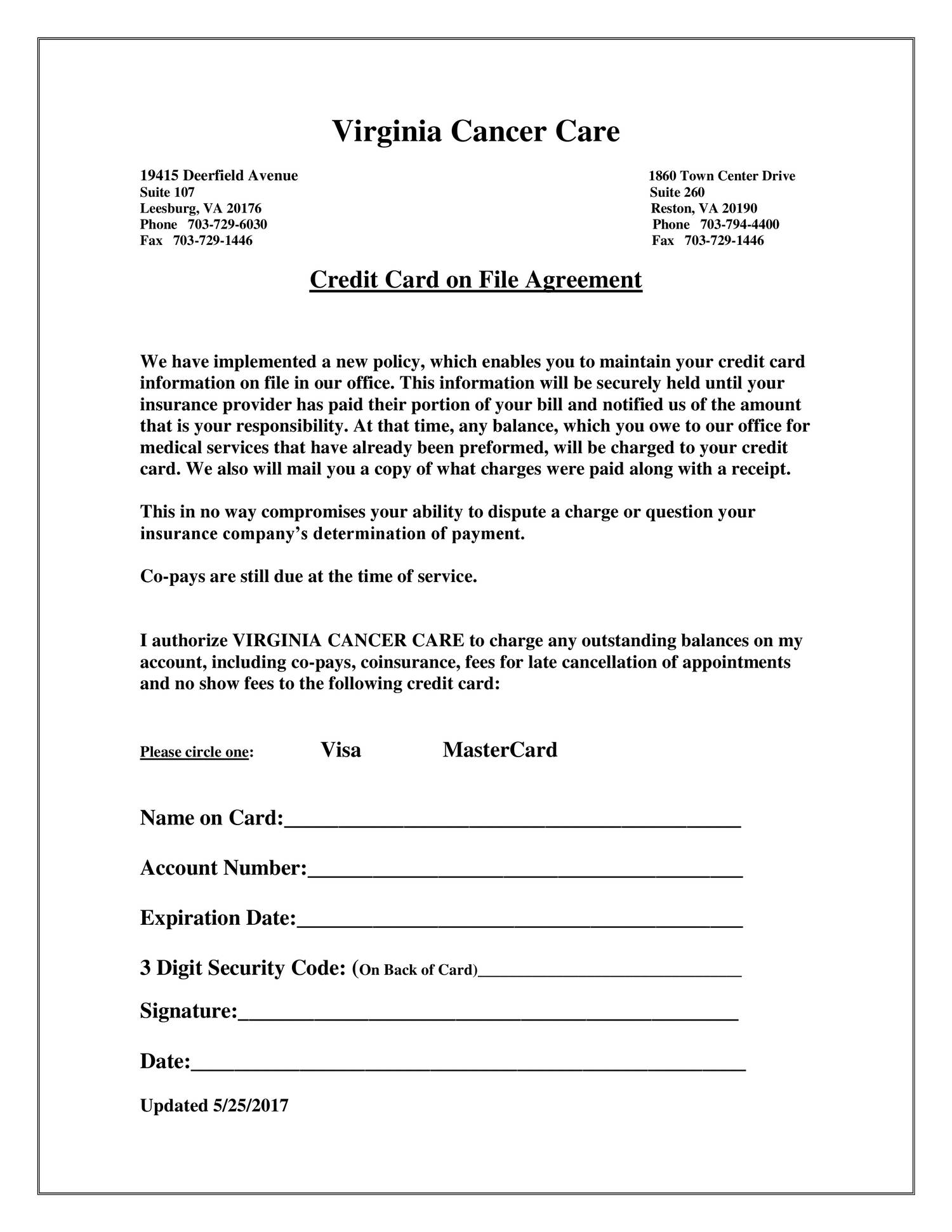 Credit Card on File Agreement.pdf  DocDroid Intended For Corporate Credit Card Agreement Template