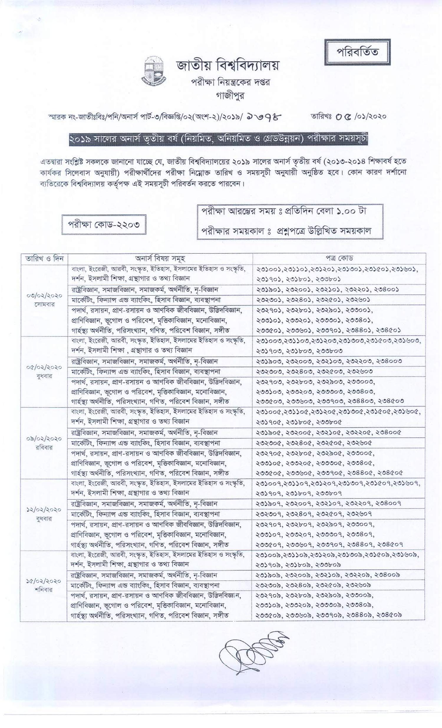 [NewResultBD.Com] Honours 3rd Year Exam Routine 2020 (Updated).pdf ...
