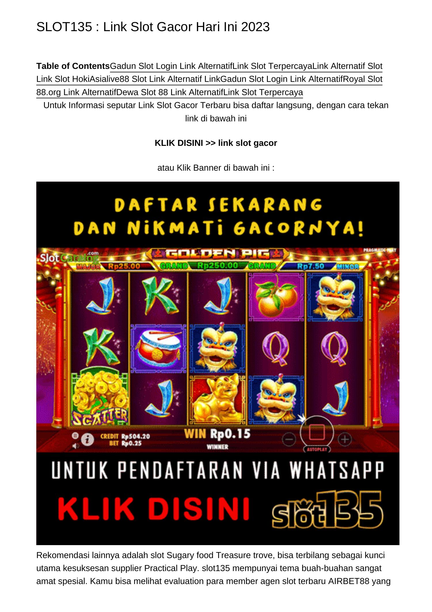 SLOT135COM Cuan88 Slot Link Alternatif 2023gxlhx.pdf.pdf | DocDroid