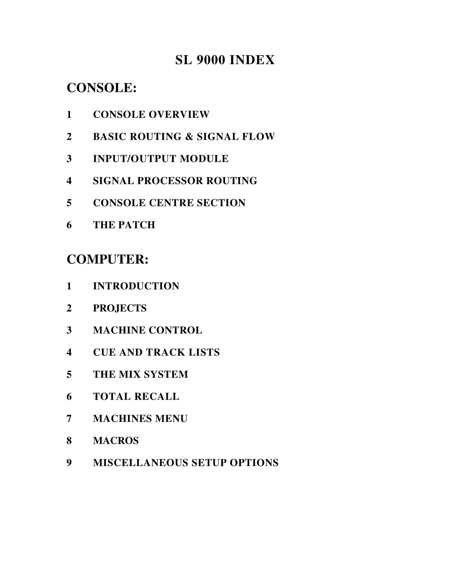 SSL Console Operator′s Manual Solid State Logic Operator's Manual for SSL Analogue Consoles