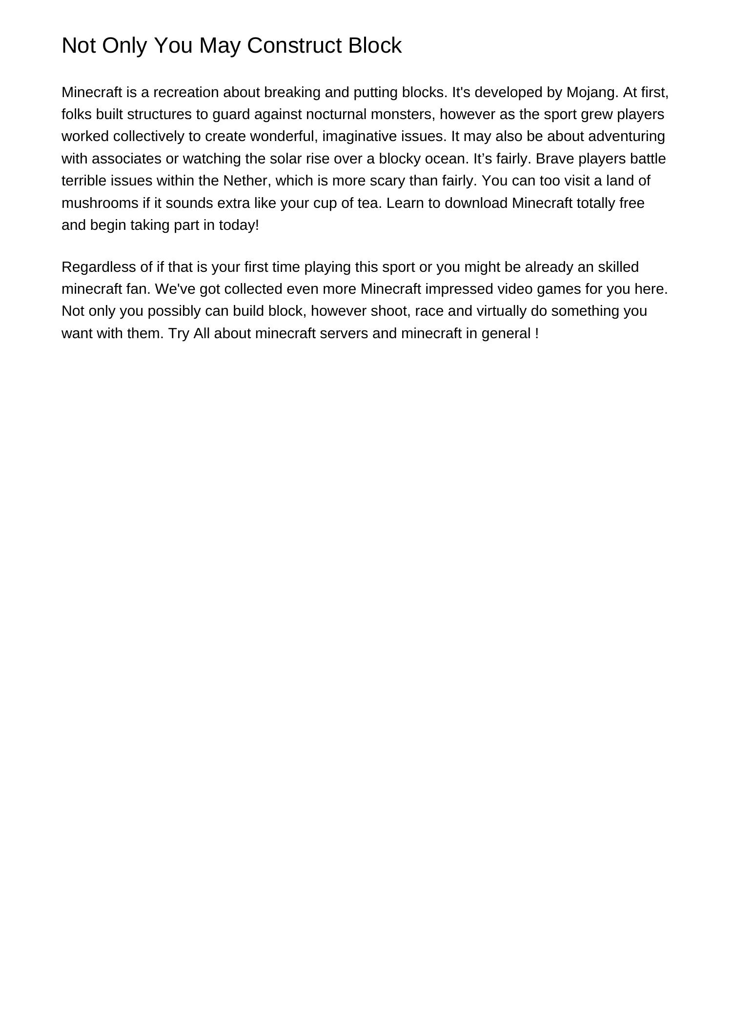 Not Solely You May Construct Blockzpitg.pdf.pdf DocDroid