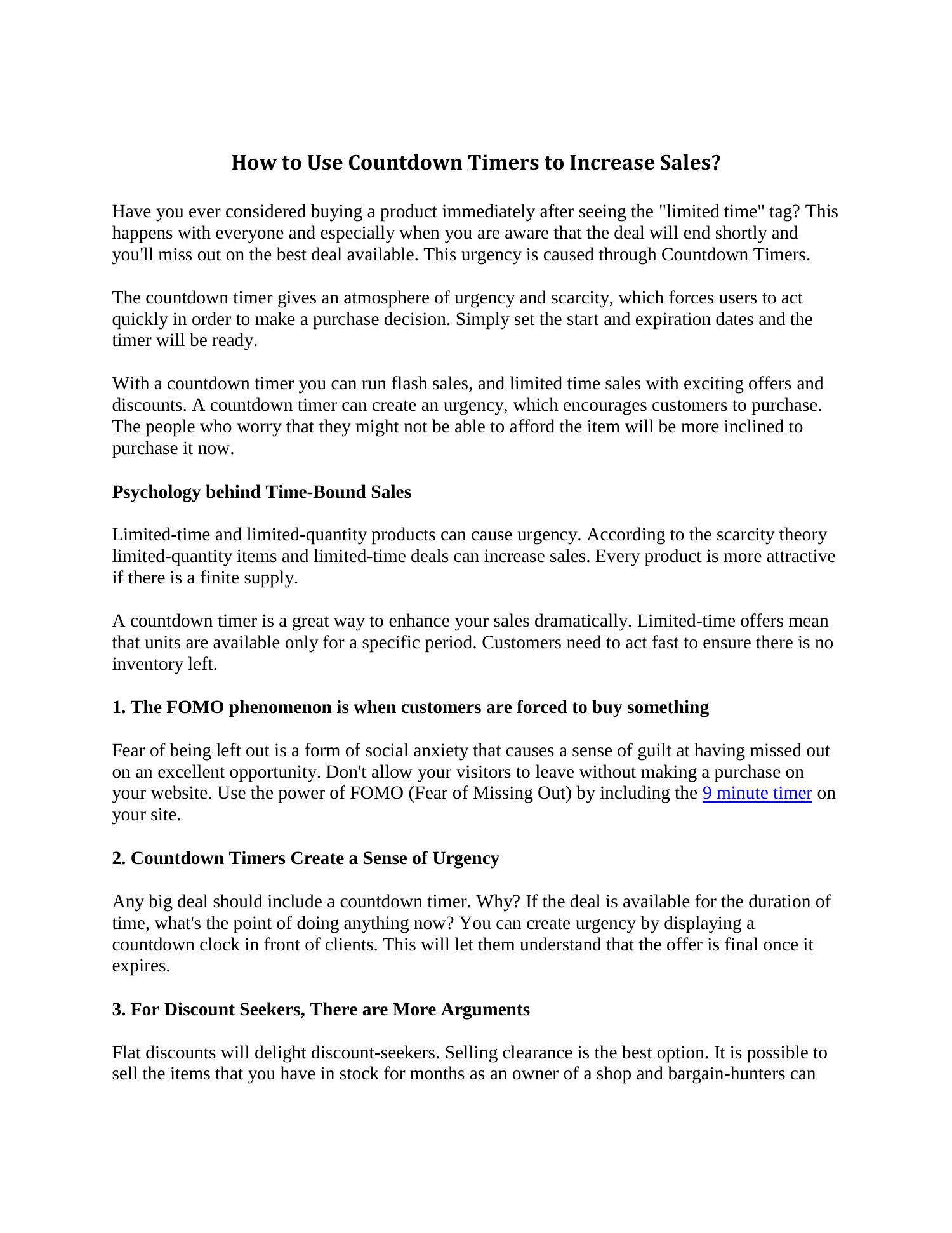 How to Use Countdown Timers to Increase Sales.pdf | DocDroid
