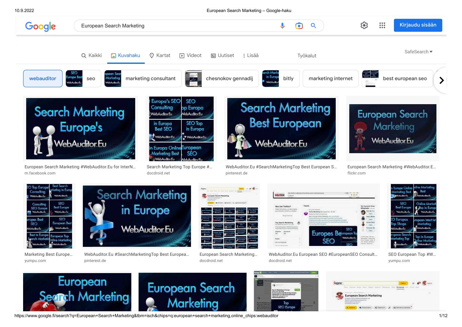 European Search Marketing Googlehaku OnLine Shops Best Advertising