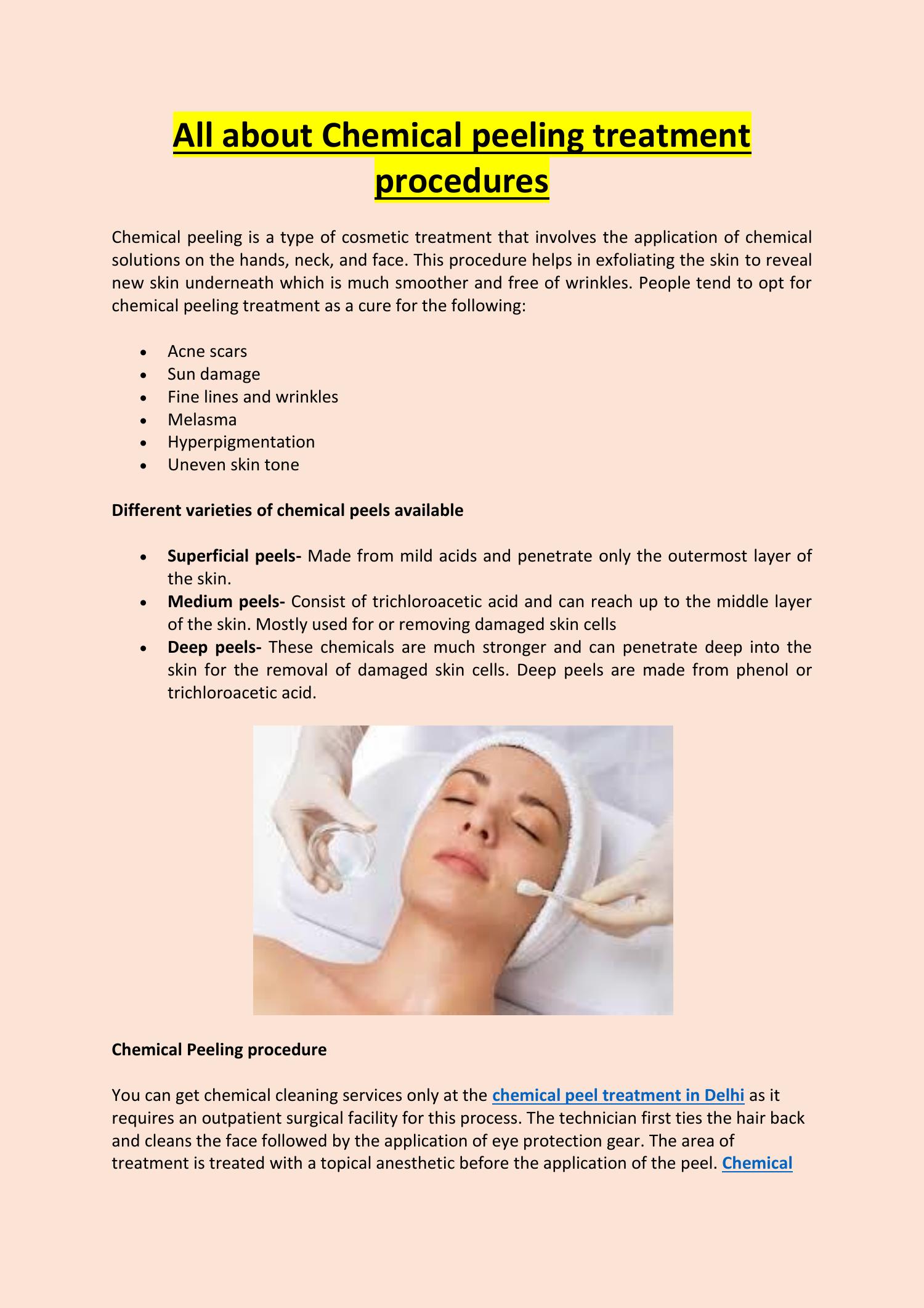 All about Chemical peeling treatment procedures.pdf DocDroid
