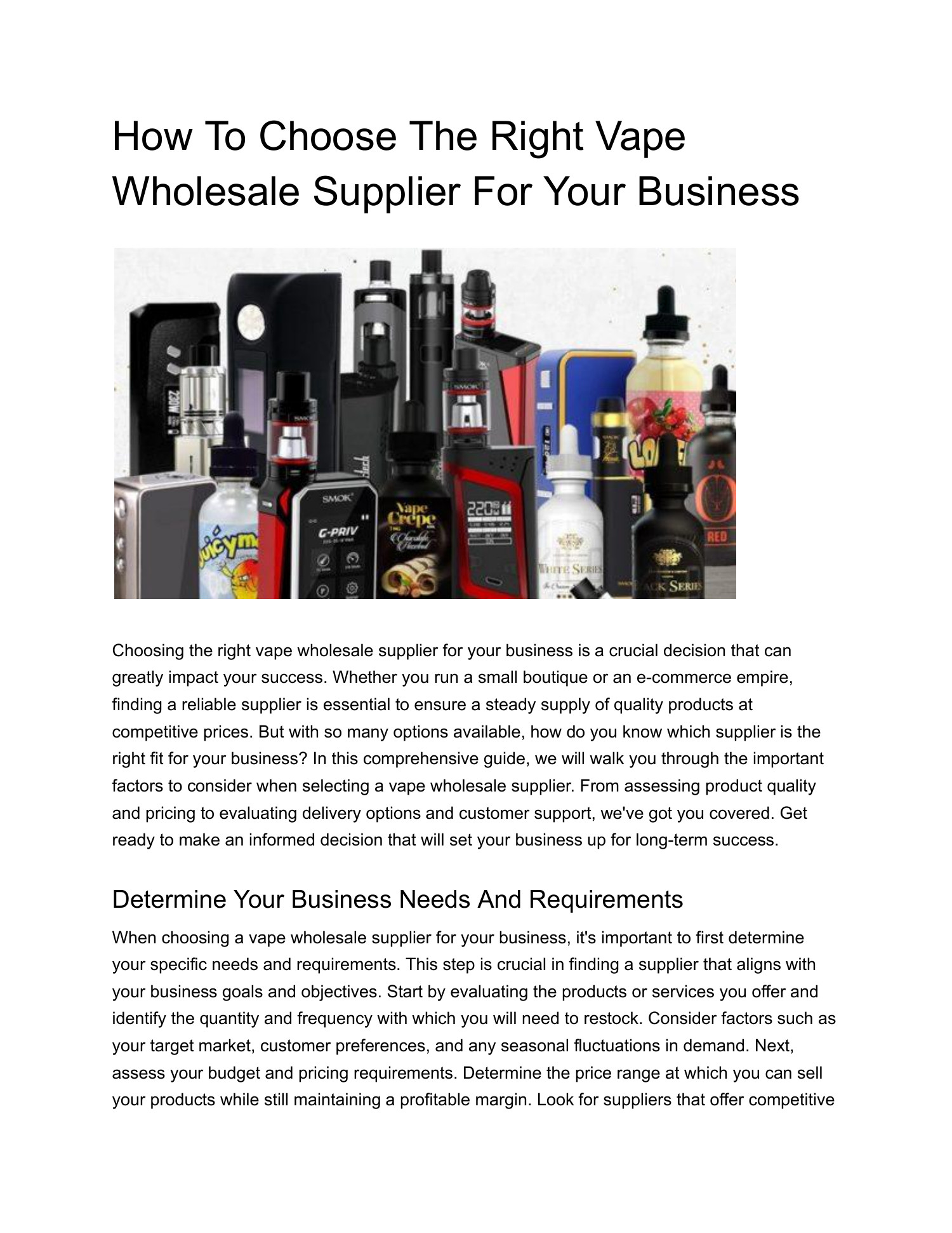 How to Choose the Right vape wholesale supplier for Your Business.pdf