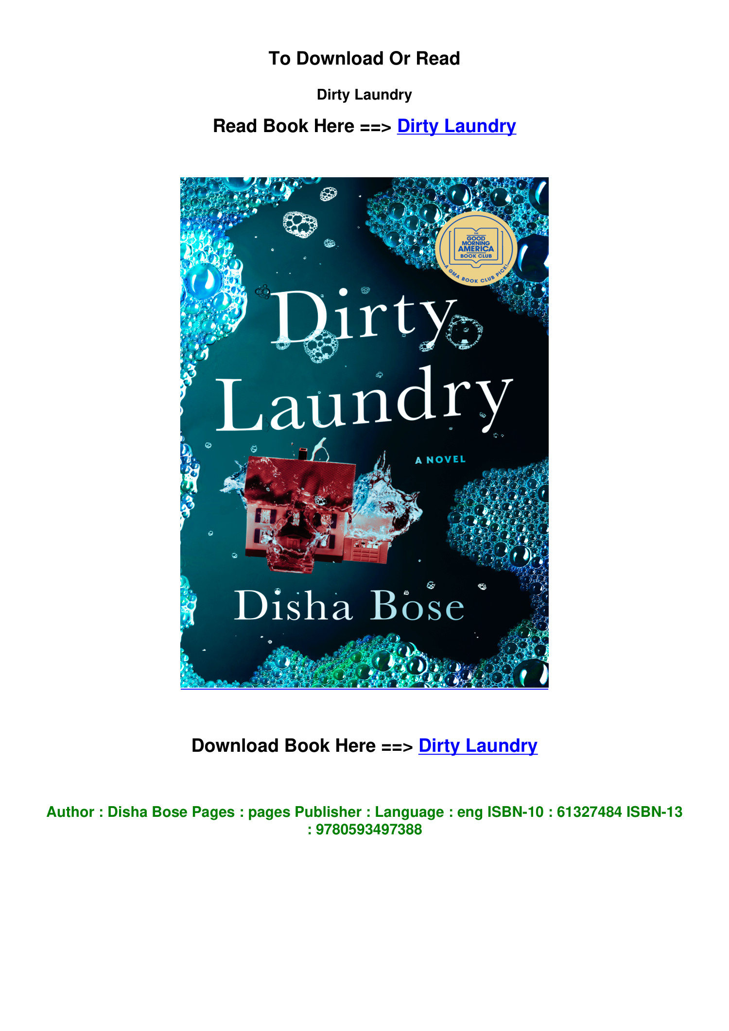 pdf Download Dirty Laundry by Disha Bose.pdf DocDroid